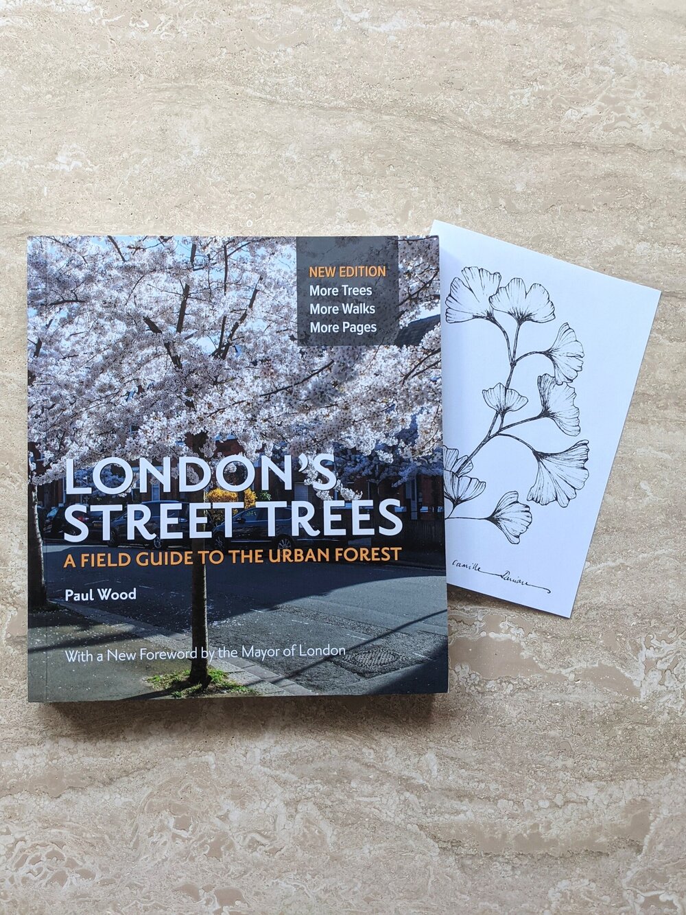 'London's Street Trees' - signed copy / Ginkgo Branch limited edition card by Project Roots