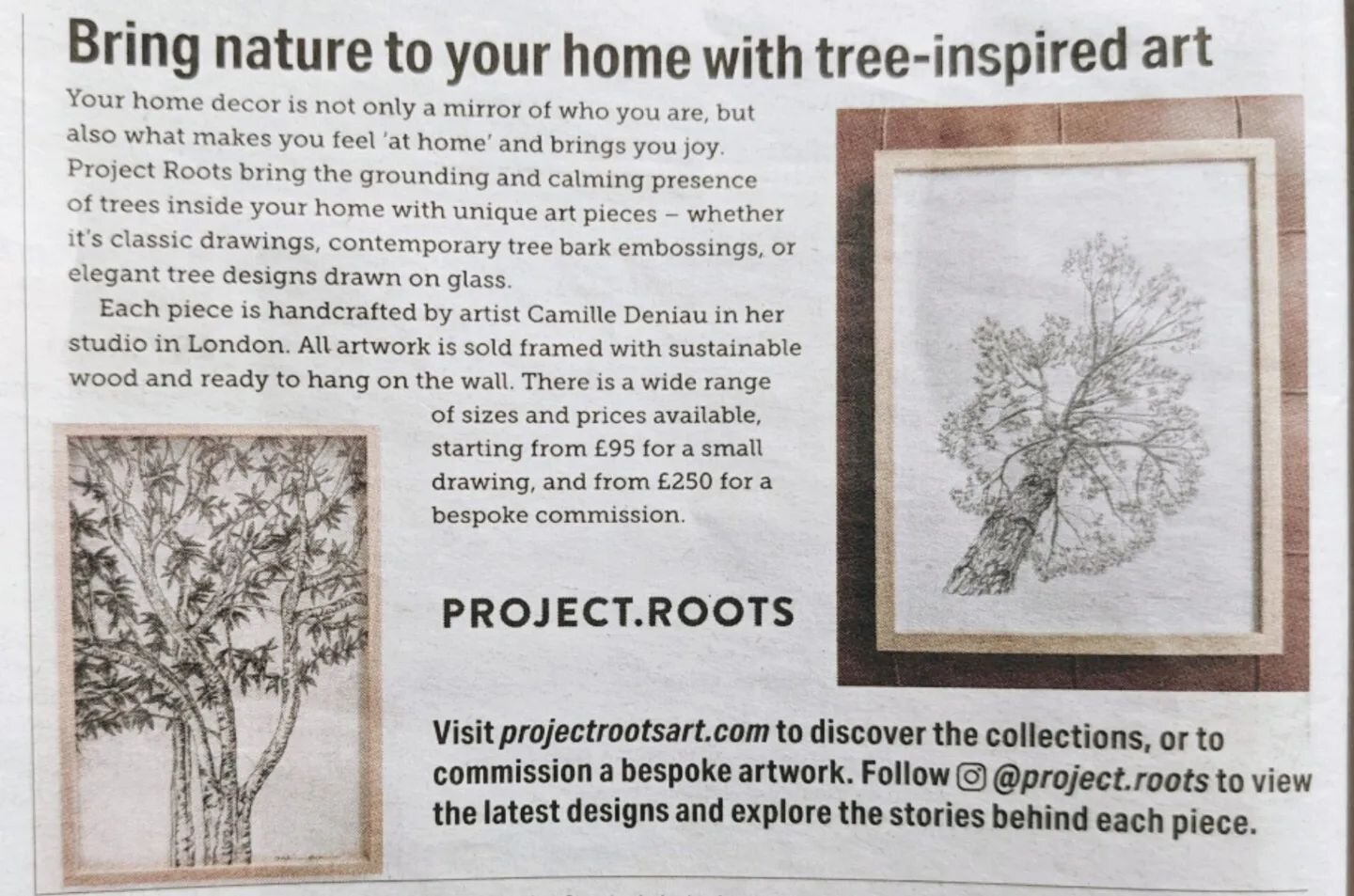 Saturday 2 weeks ago, Project Roots was in the Guardian !! 🤩🥳💫 The Arts, Antiques and Collectibles section is a curated selection of galleries, specialist stores and artists that features in the Guardian on Saturdays. 👌🏻

It's kind of crazy that