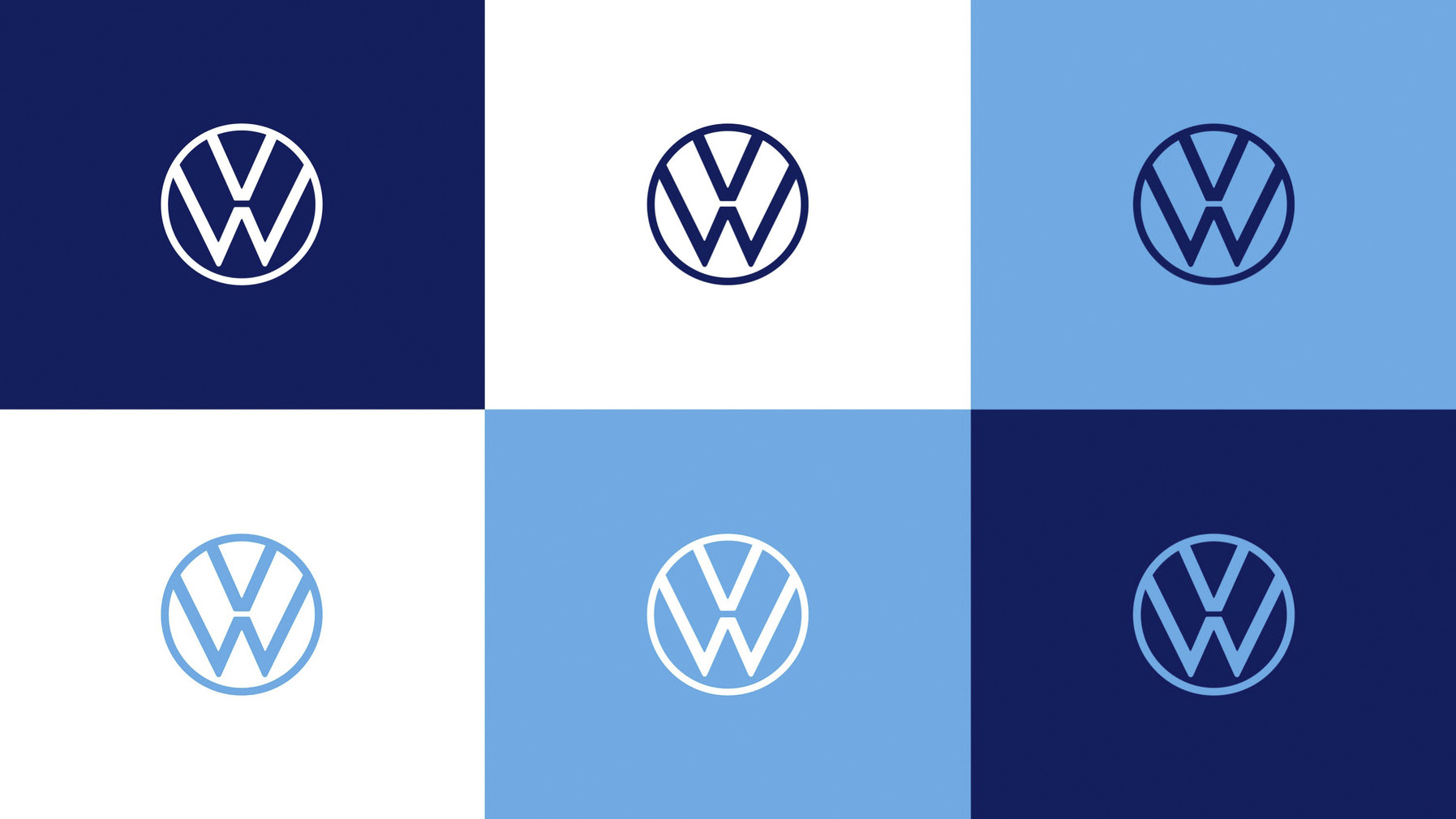 The new brand identity and logo of VW 