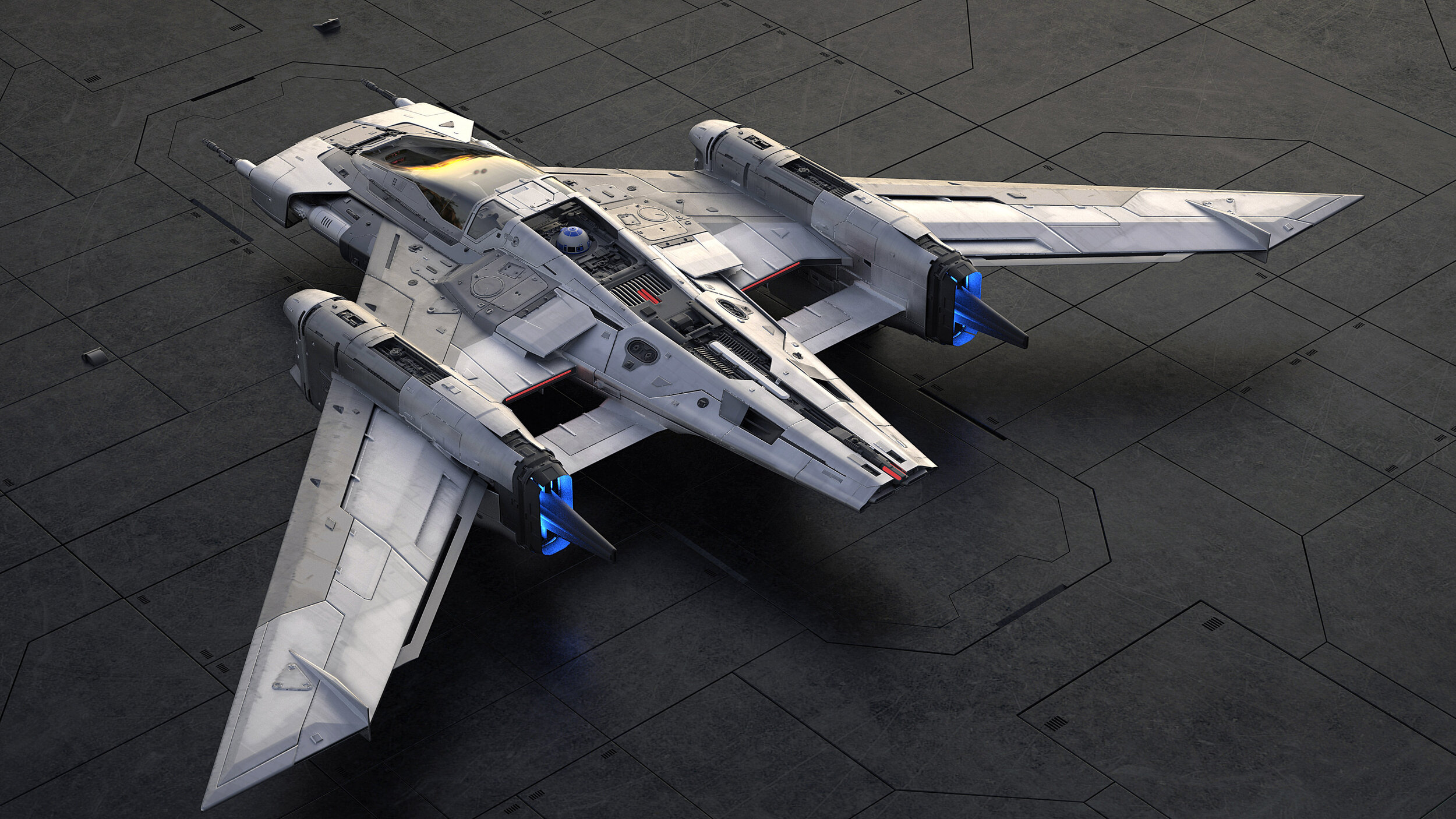 Porsche and Lucasfilm spaceship design, The Tri-Wing S-91x Pegasus Starfighter