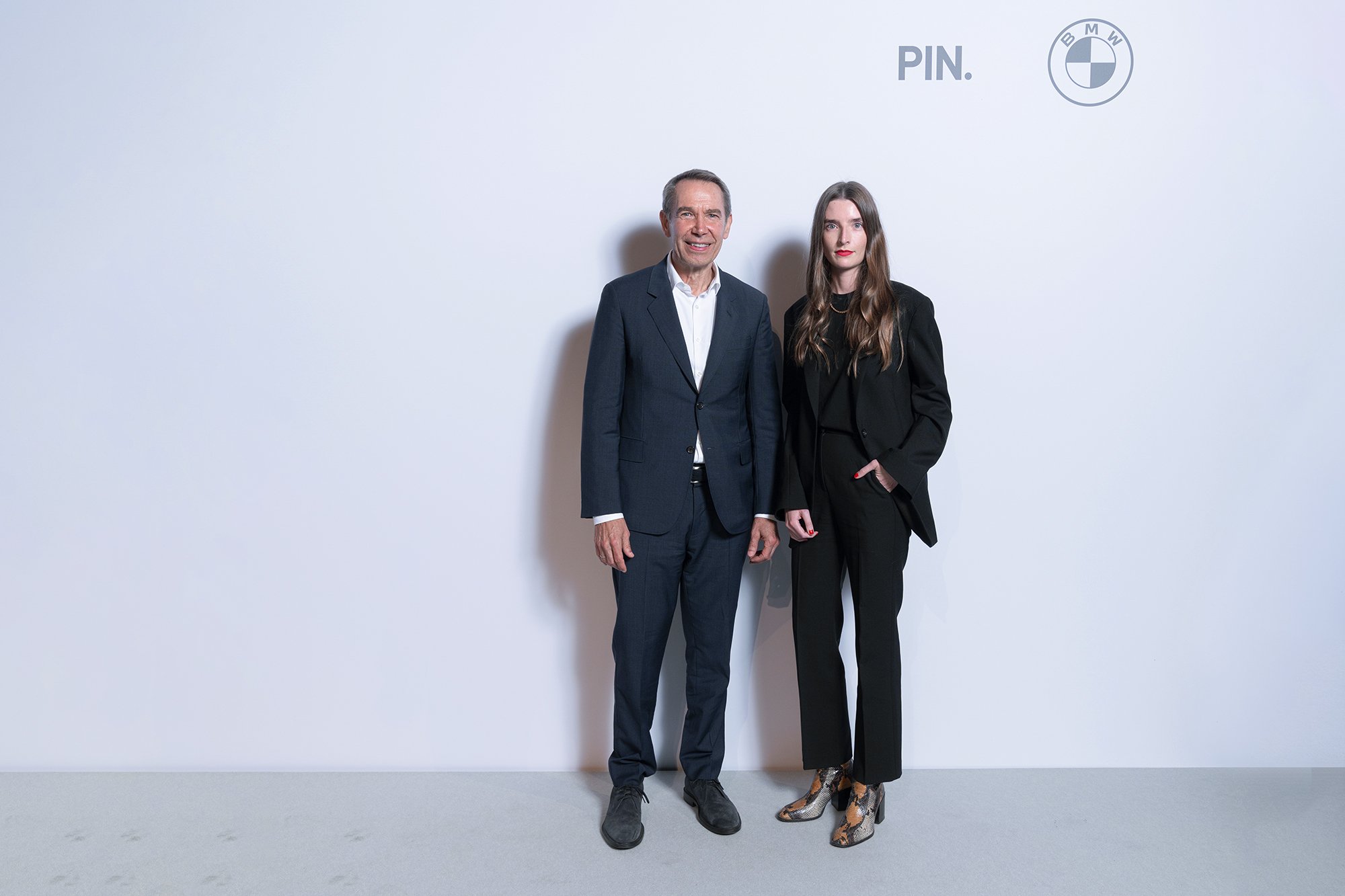 Jeff Koons and founder of ellectric Britta Reineke at the Pinakothek der Moderne inMunich 