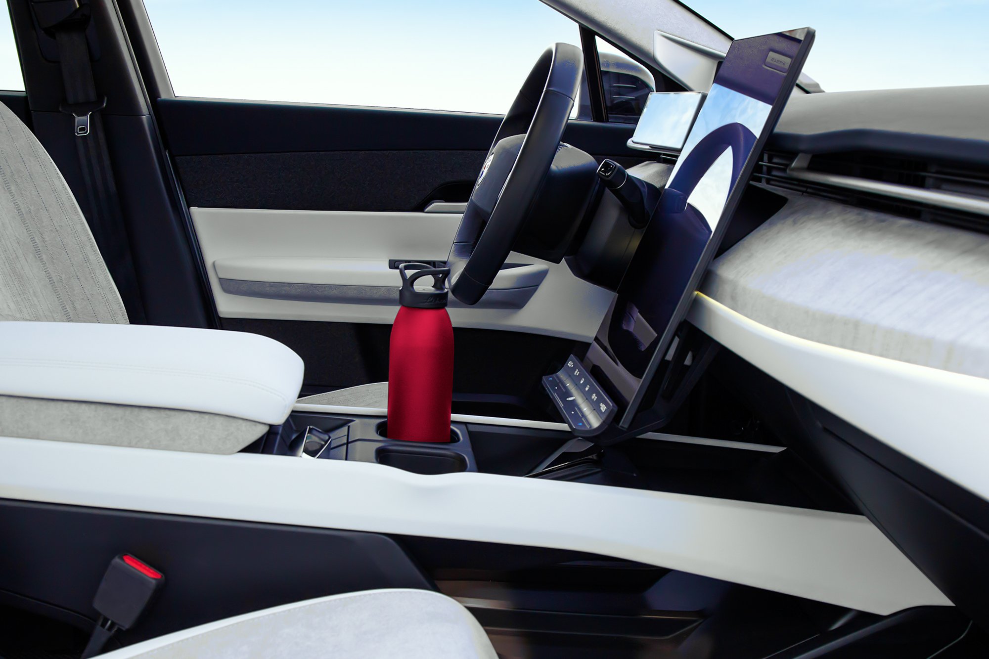 Clean, premium interior design of the all-electric Fisker Ocean