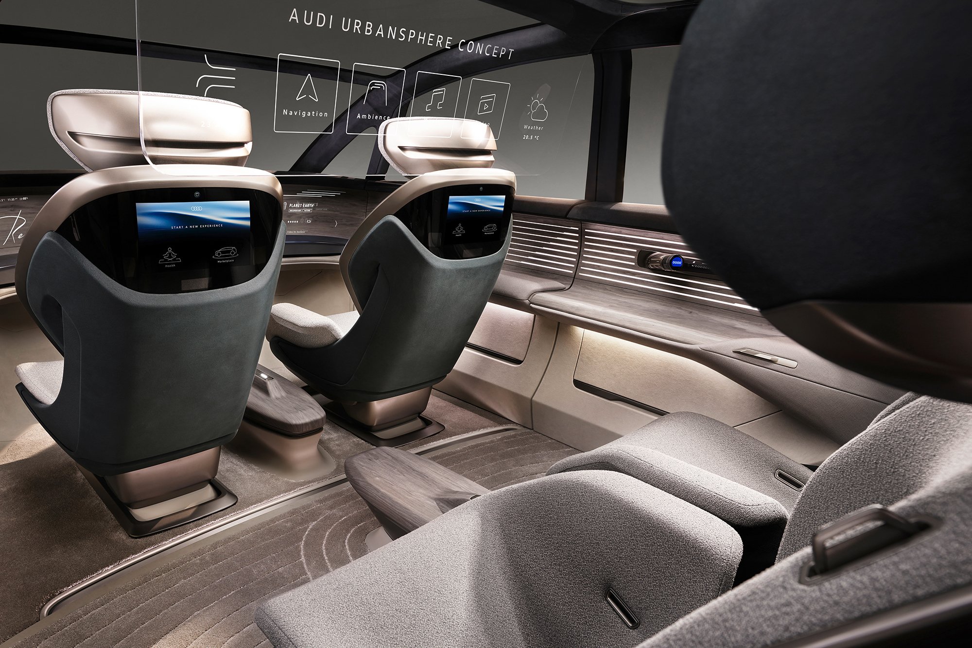 The interior of The Audi urbansphere concept – a new luxury for megacities