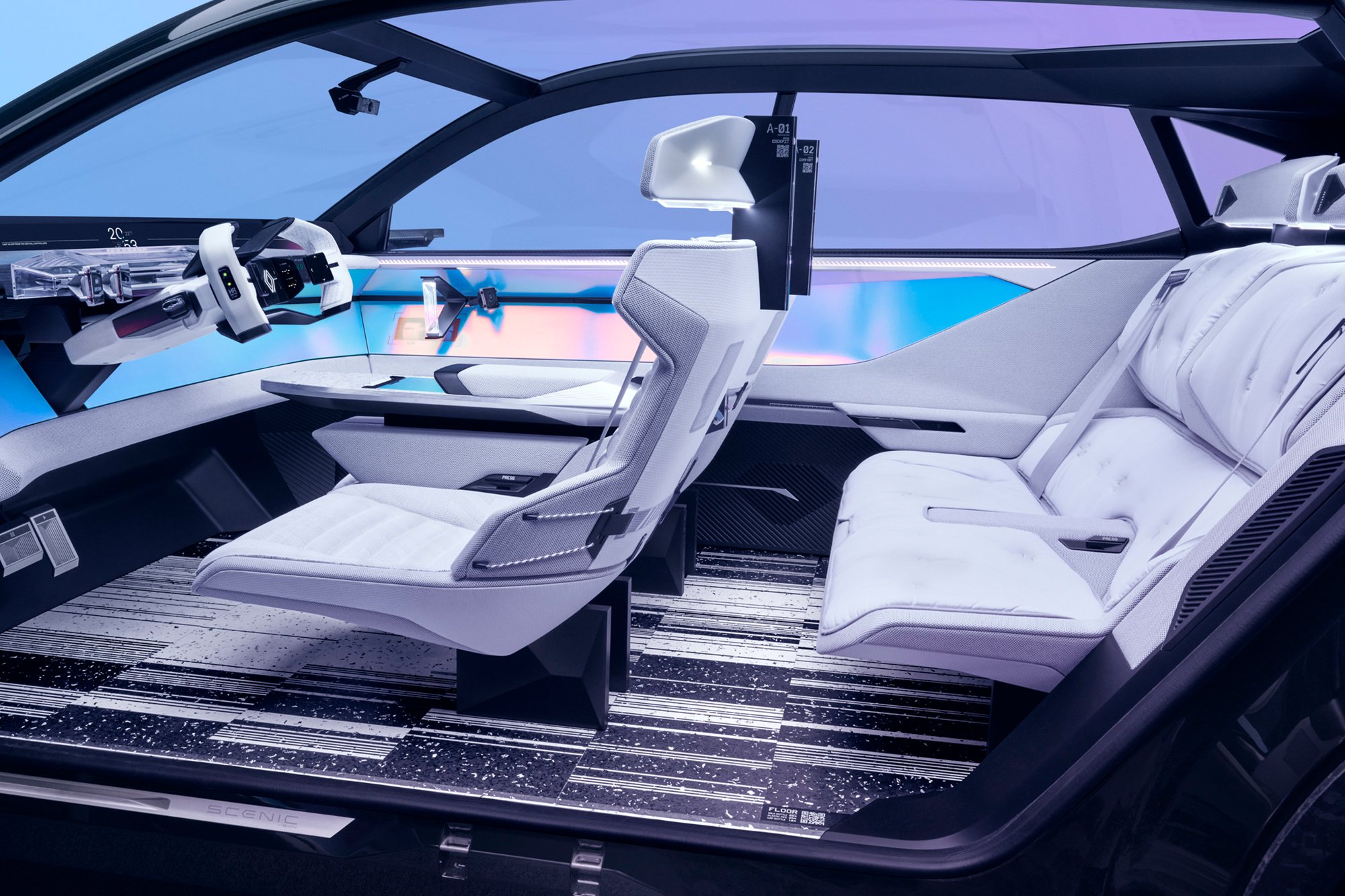 The interior design of the Renault Scenic Vision