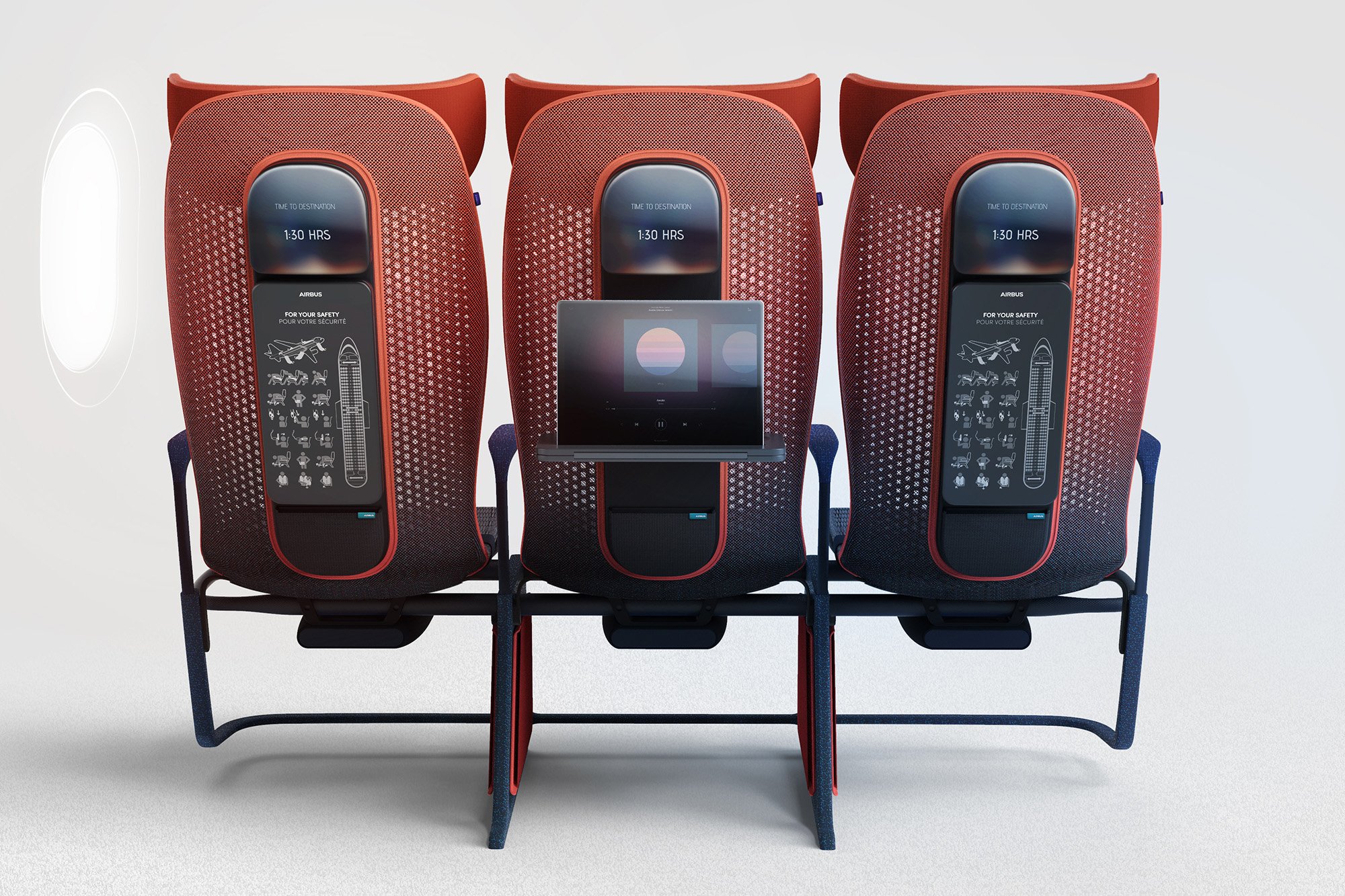 Move – a prototype of a new economy class seating for Airbus by design agency LAYER