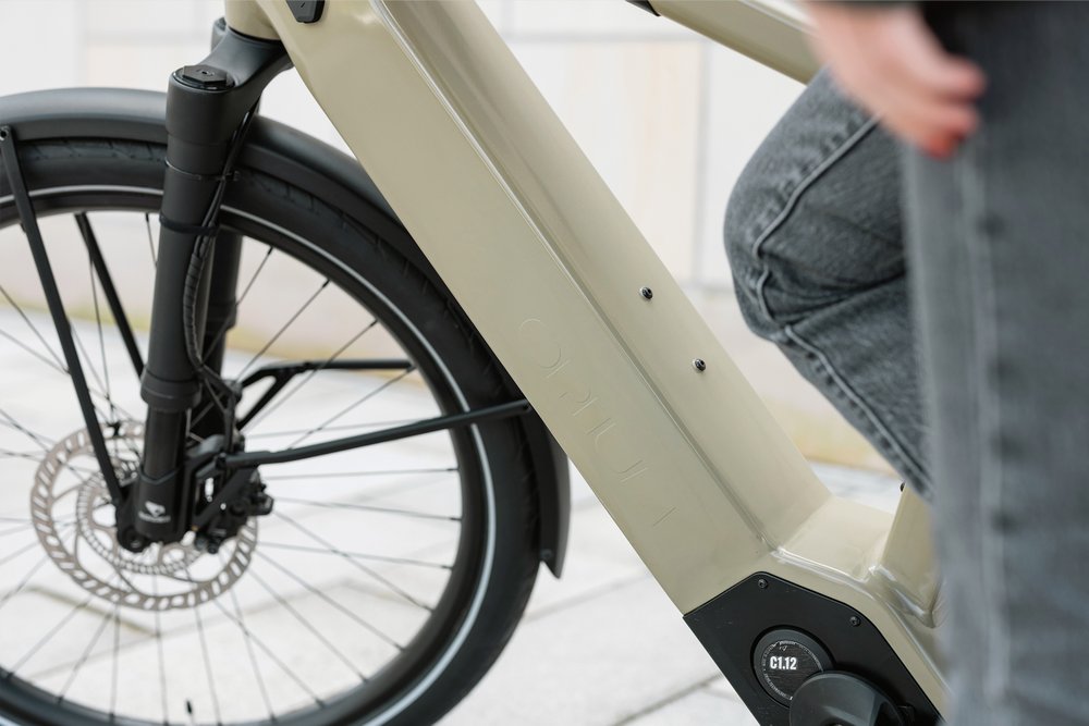 The frame design of the electric bike from Opium