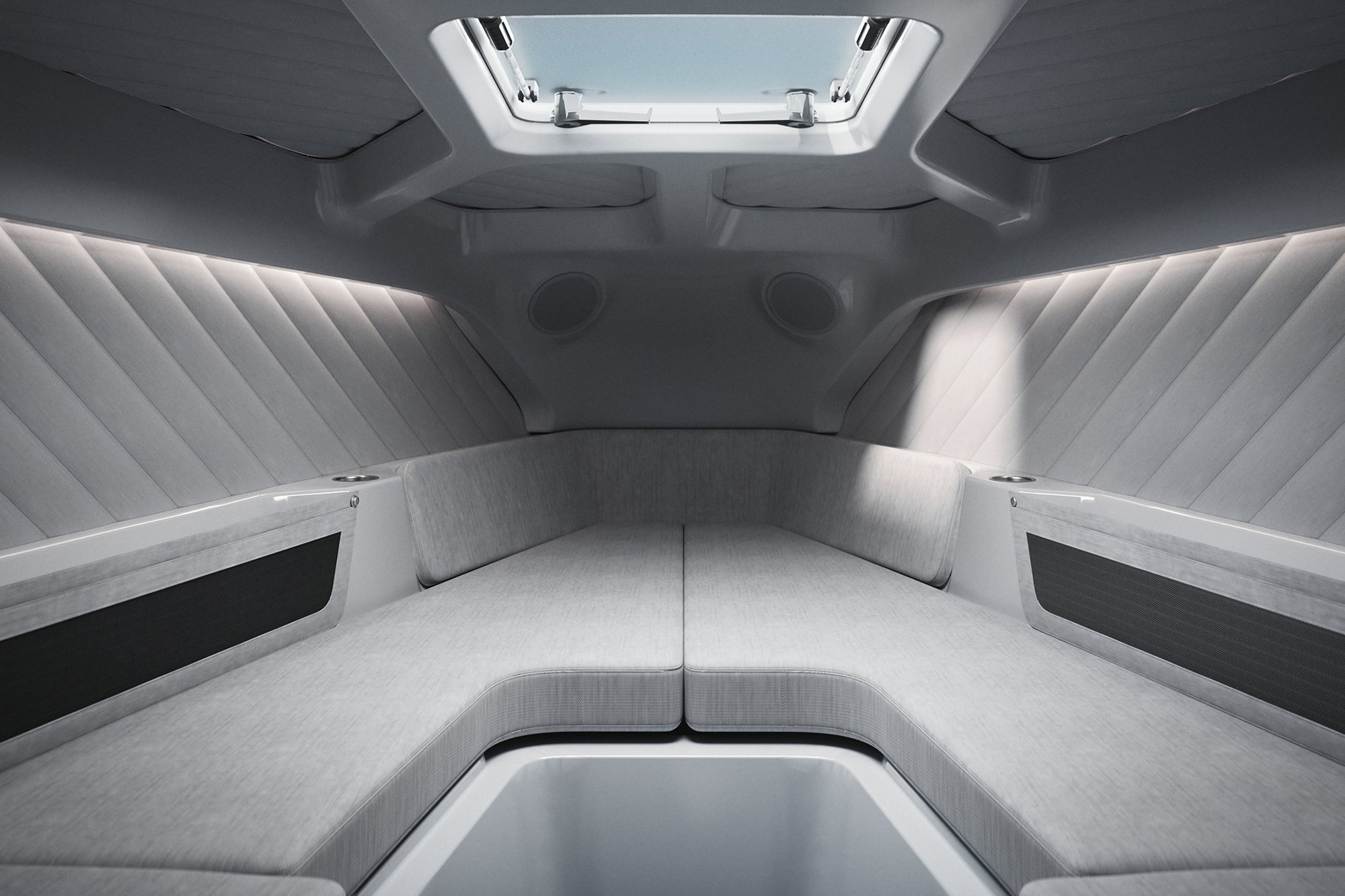 The interior of the Candela C-8 Polestar edition