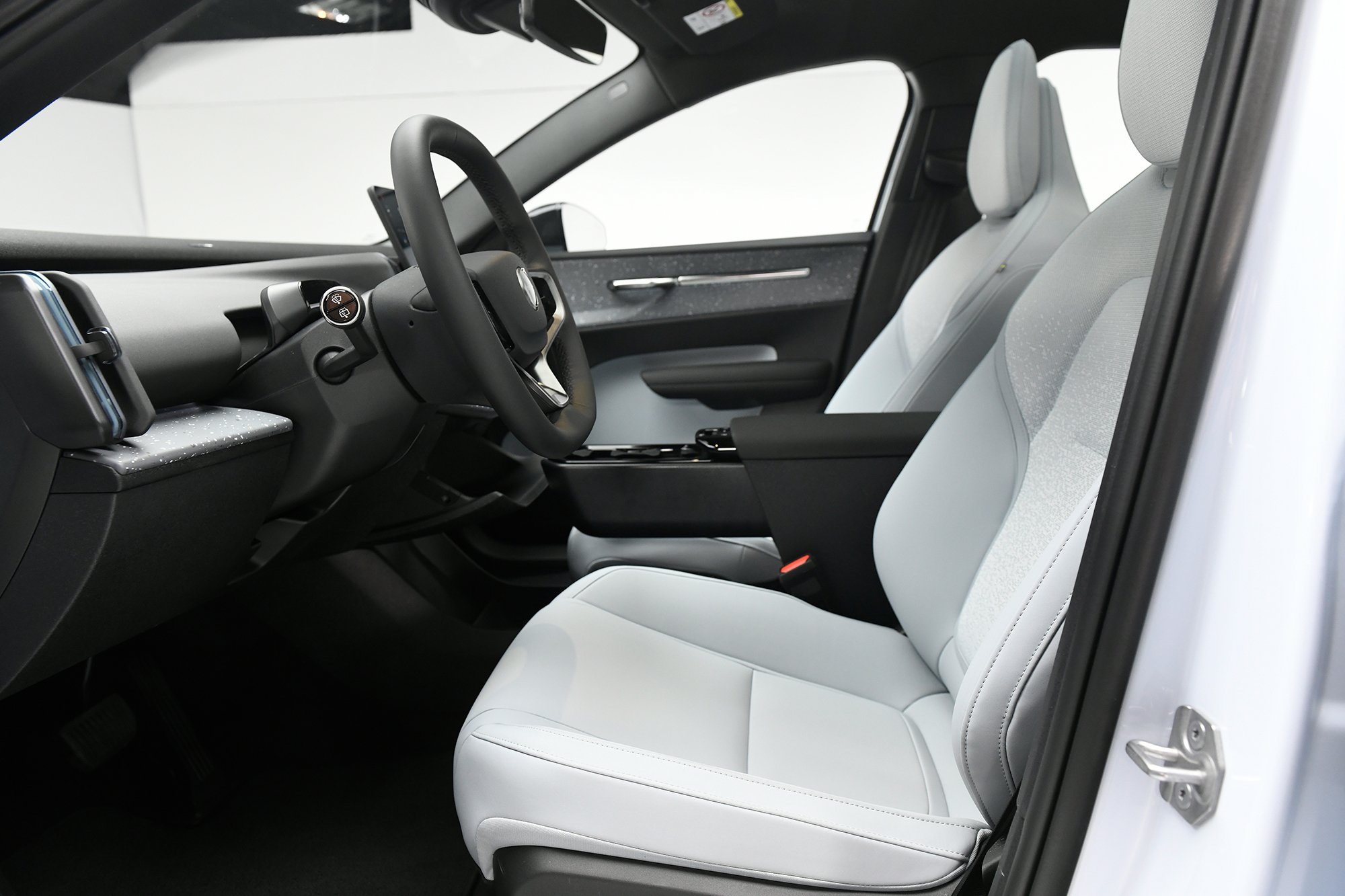 The sleek interior design of the all-electric Volvo EX30