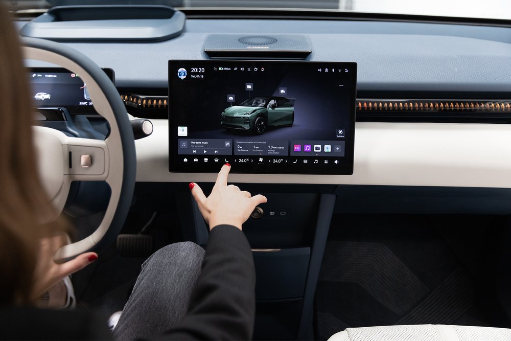 The infotainment system of the all-electric ZEEKR X