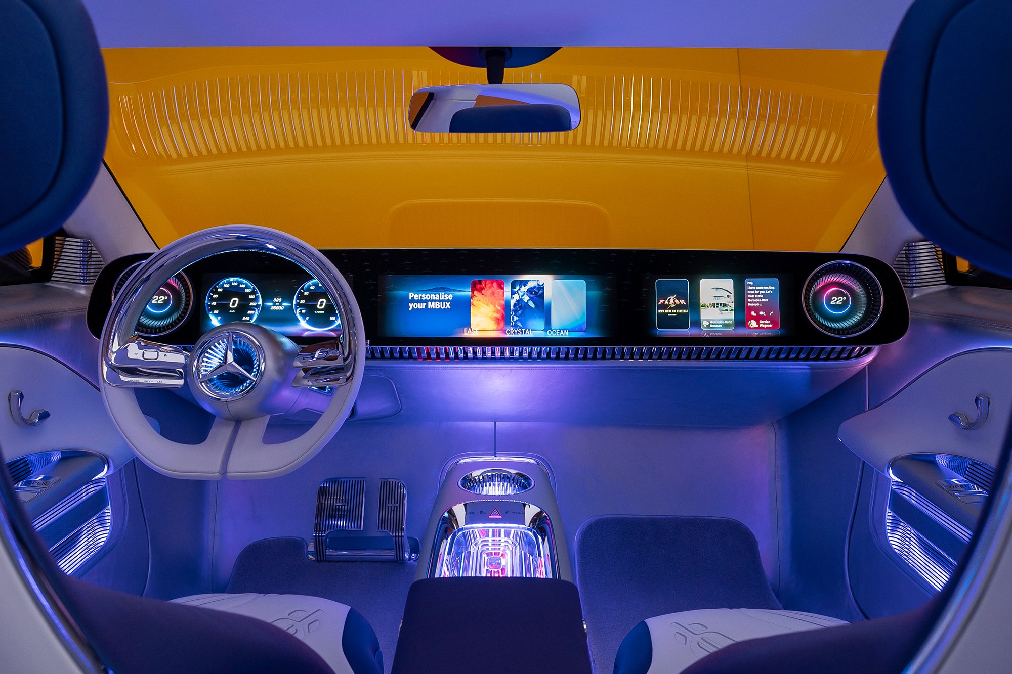 The interior design of the Mercedes-Benz Concept CLA