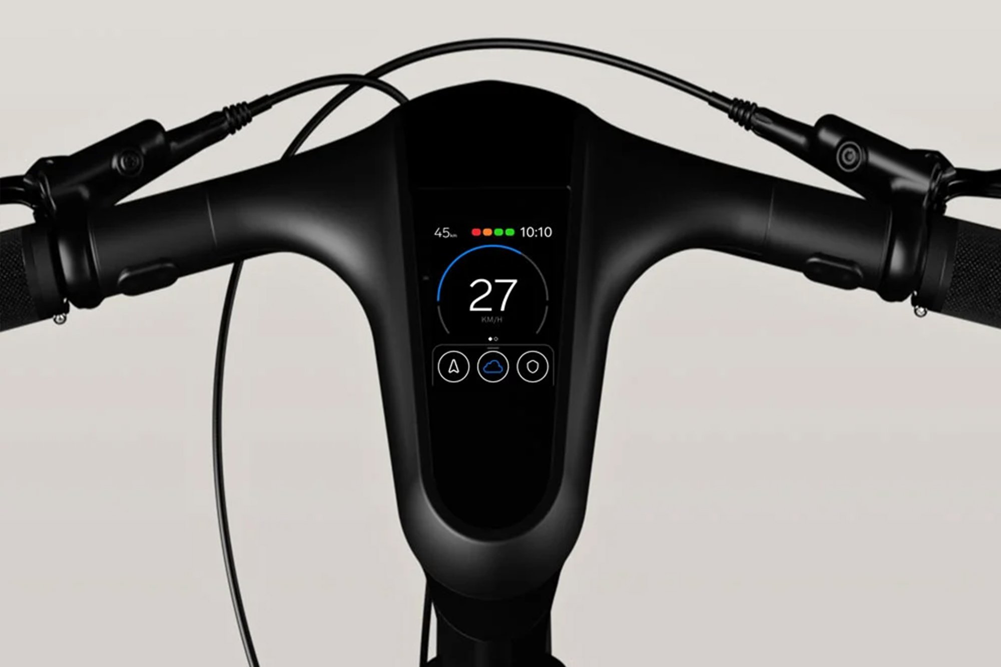 The handlebar of the MINI E-Bike 1 in collaboration with Angell Mobility