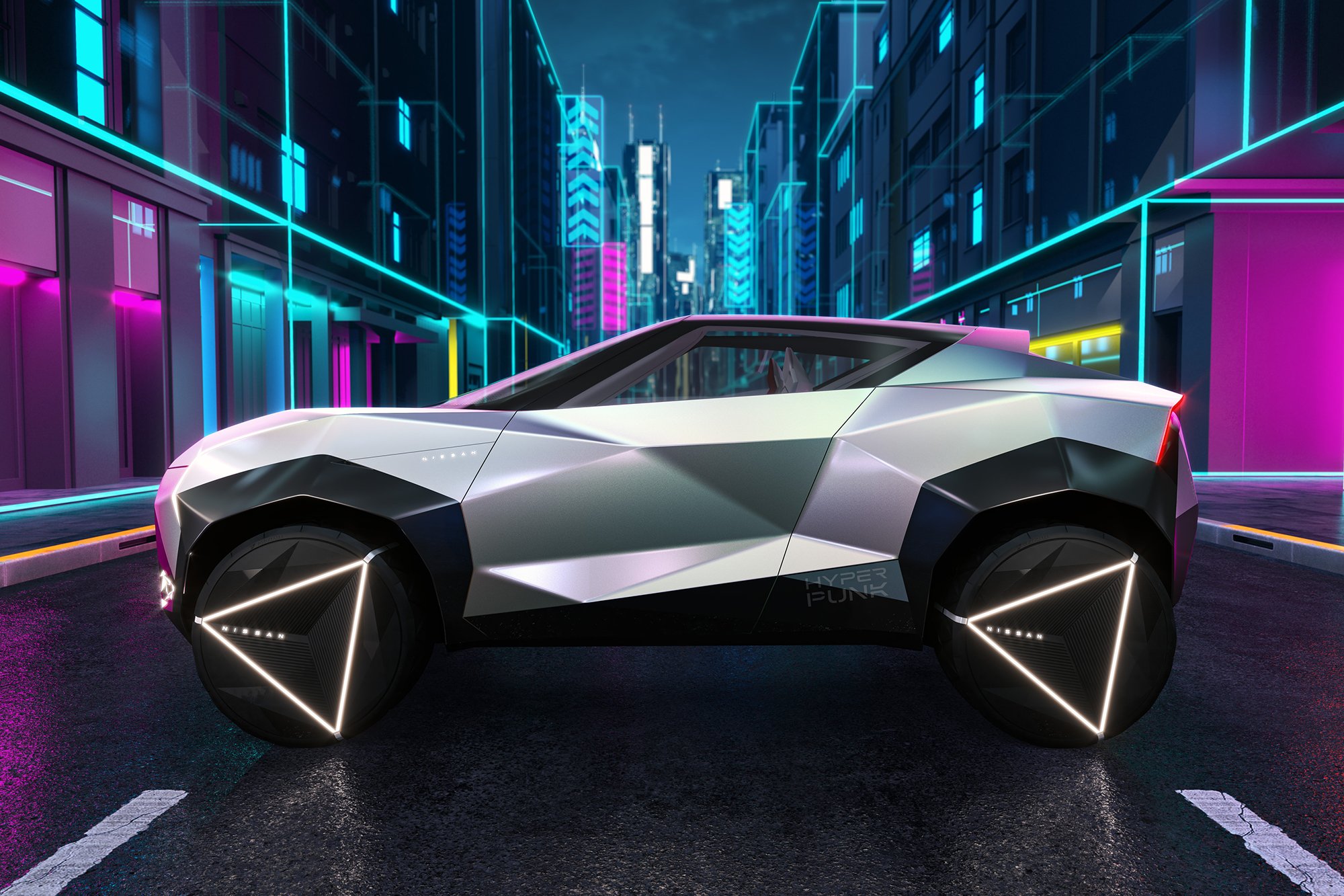Exterior design of the all-electric Nissan Hyper Punk