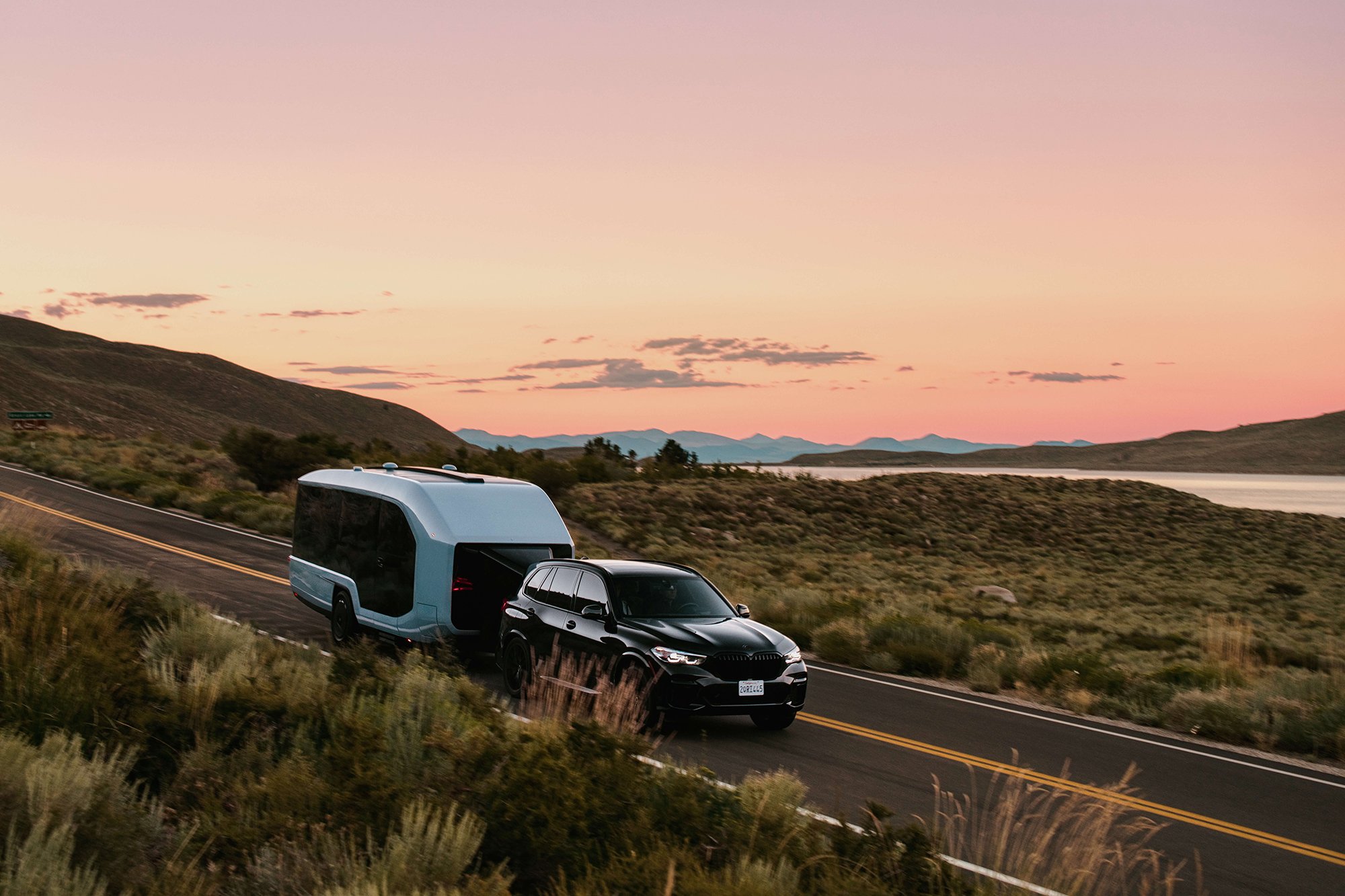 Exterior design of the all-electric, self-propelled travel trailer