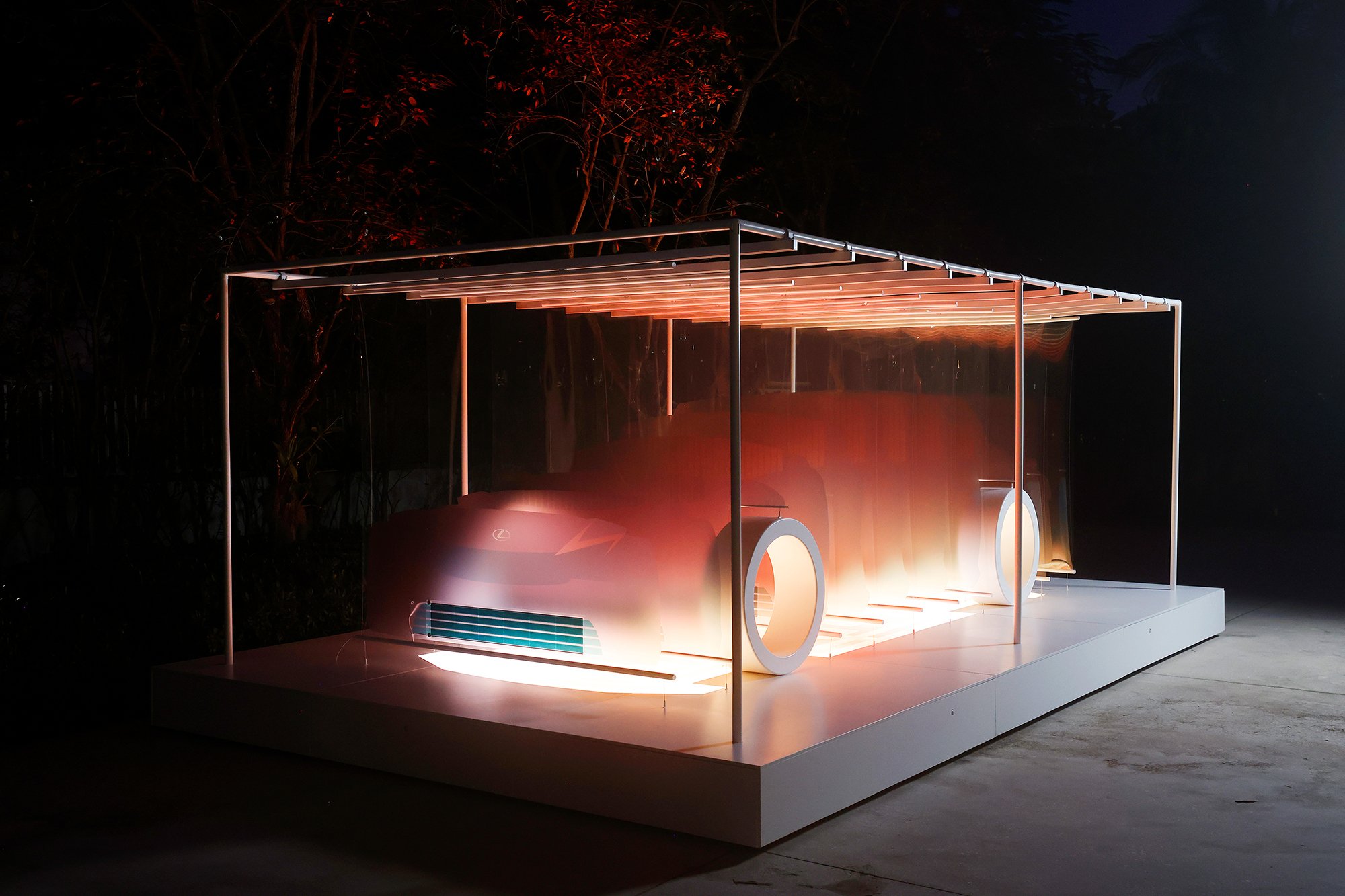Lexus collaborates with designer Marjan van Aubel for an interactive installation inspired by carbon-neutral energy and Lexus concept car