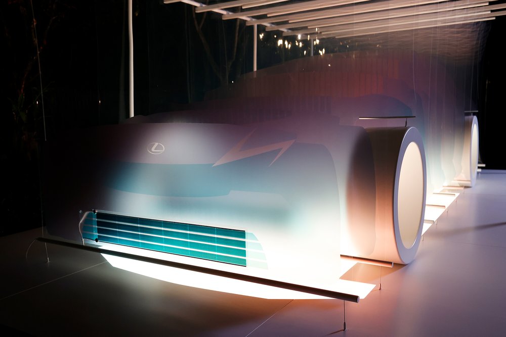 Lexus collaborates with designer Marjan van Aubel for an interactive installation inspired by carbon-neutral energy and Lexus concept car