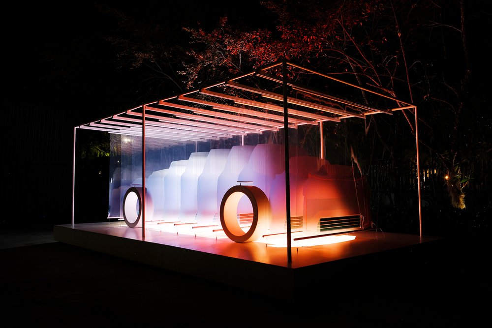 Lexus collaborates with designer Marjan van Aubel for an interactive installation inspired by carbon-neutral energy and Lexus concept car