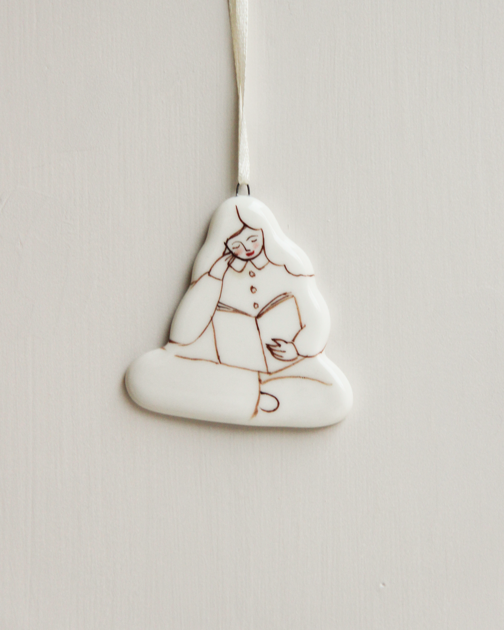 Handpainted porcelain ornament #16