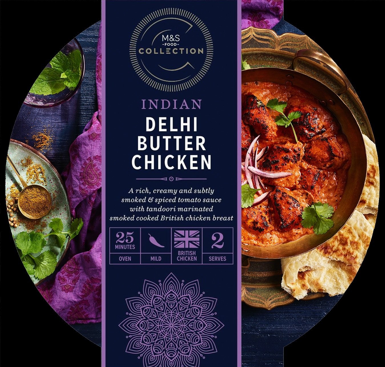 Delhi Butter Chicken from the M&amp;S Collection, Indian range. 
A selection of fragrant, tasty and delicious dishes all to be enjoyed from the comfort of your own home 

Super tasty food styling by Maud Eden 

Shot for @marksandspencerfood 
Food sty