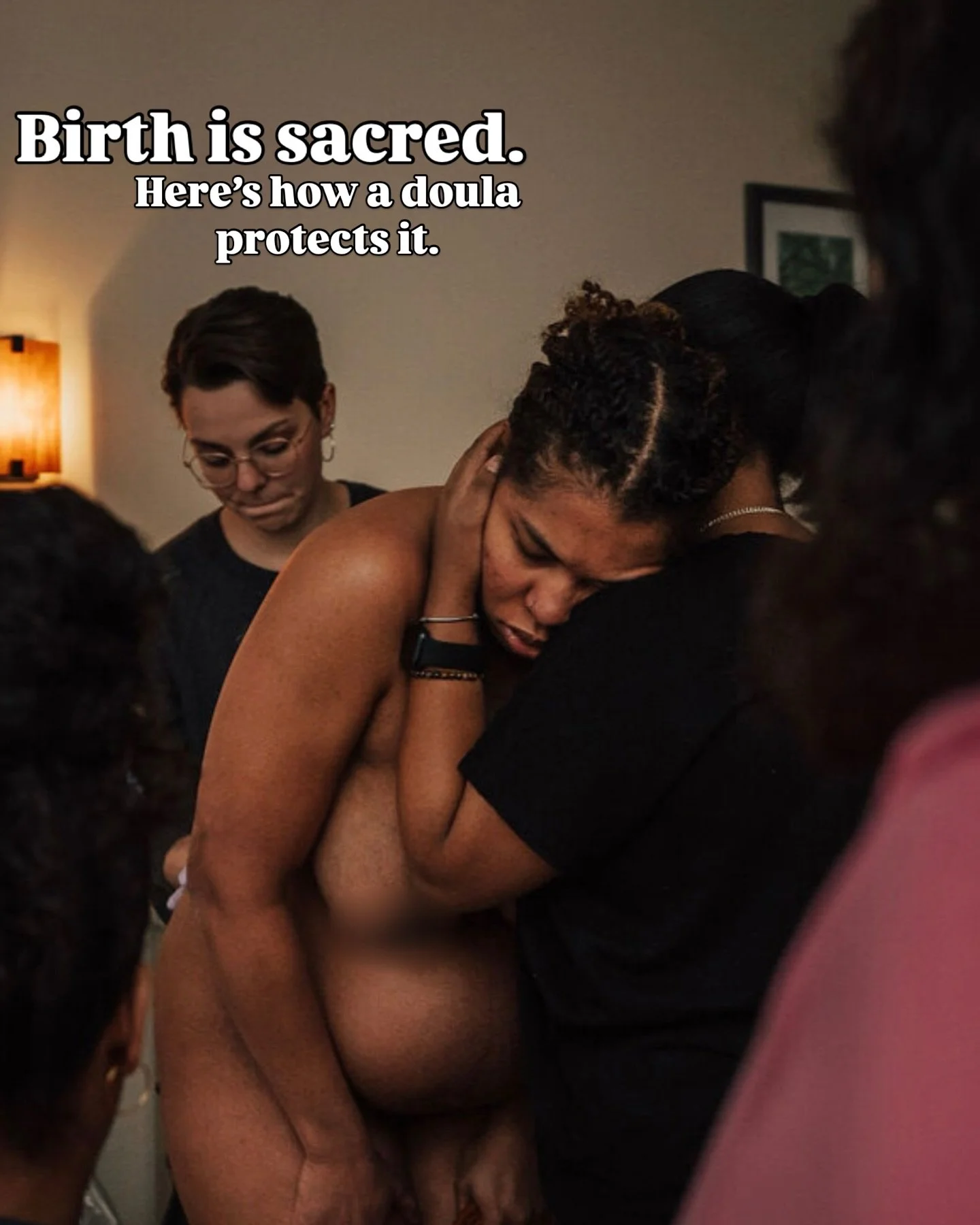 Birth is sacred.

Not because it&rsquo;s quiet or perfect,
but because it is powerful, vulnerable, and life-altering.

A doula doesn&rsquo;t &ldquo;deliver&rdquo; your baby.
She protects the space where you do.

She anchors the room.
She guards your 
