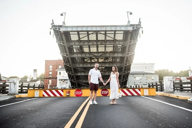 Somewhere in Mystic &hellip; 

He proposed, they walked along the river, had ice cream, witnessed the epic draw bridge being raised, found some quiet, a pop of red&hellip; revisited all the spots where they used to date + added some new ones.

It was