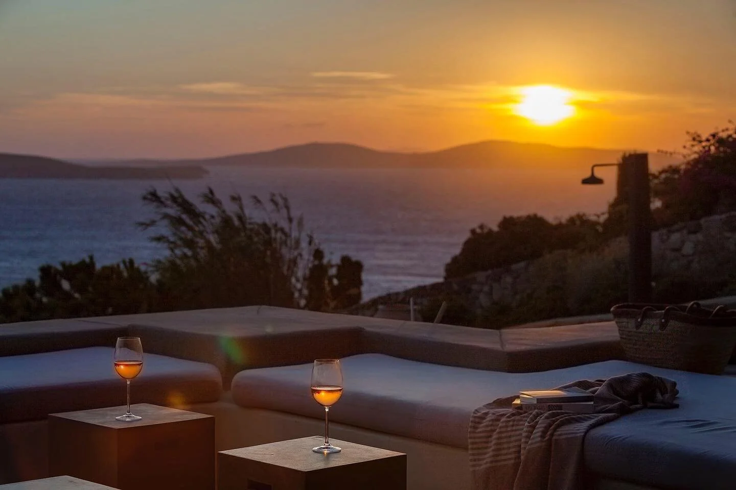 With this kind of view ~ who needs to go out anyway? 🥂

#villastjohn #sunset #summeringreece #aegean #summer #views #blue #mykonos #cyclades #greekislands #visitgreece #summerrental #rentalproperty #venue #infinitypool #outdoorfurniture #yingyang #a
