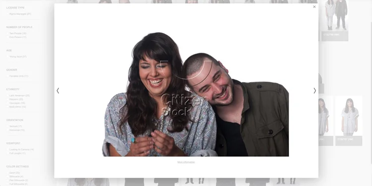 Some stock companies have curated collections focused on particular subject matter. Citizen Stock has a great selection of real people, not models, silhouetted on a white background for easy use and placement in layouts.