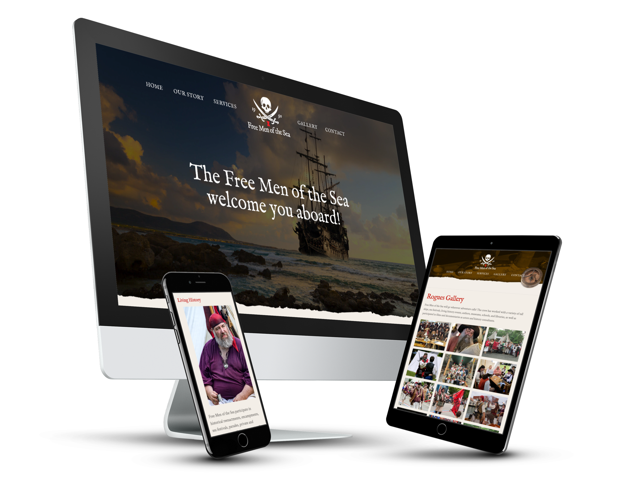 Free Men of the Sea | Website Design