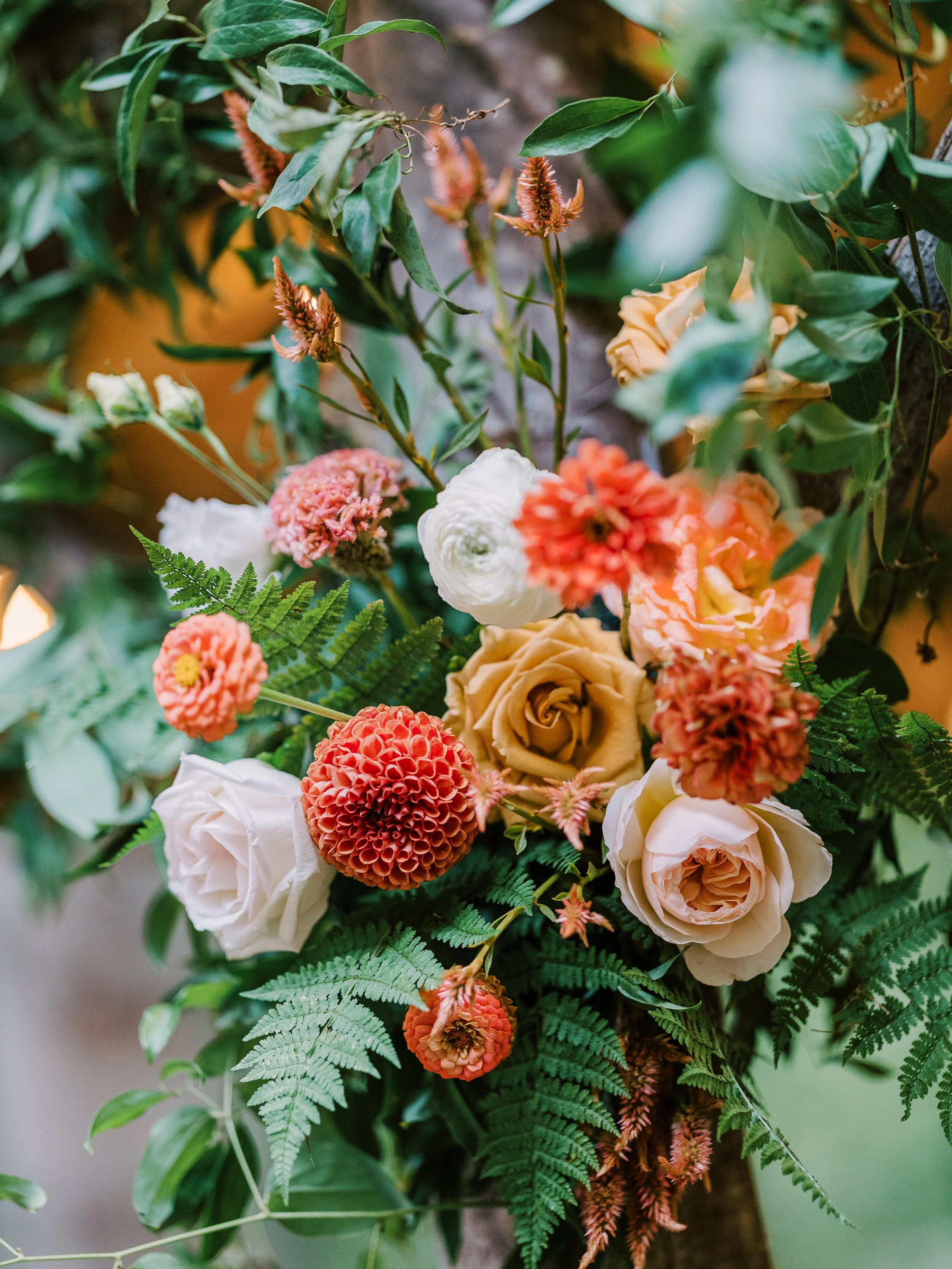 Floral Installation Detail at Spillian | Catskills Wedding Flowers