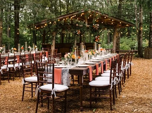 Terracotta Napkin Reception Decor | Spillian Catskills Wedding