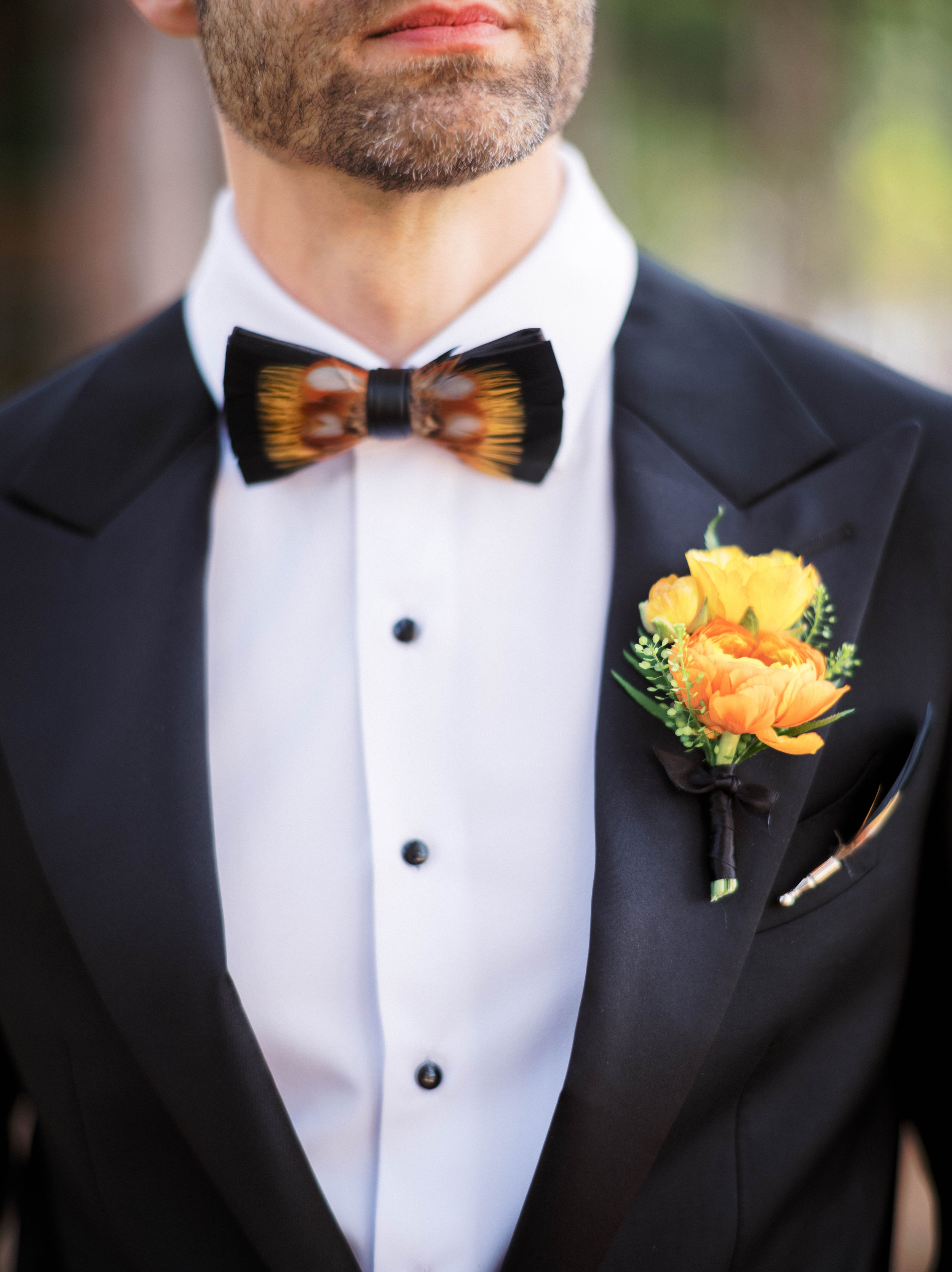 Custom Groom Boutonniere | Chatwal Lodge Wedding Flowers