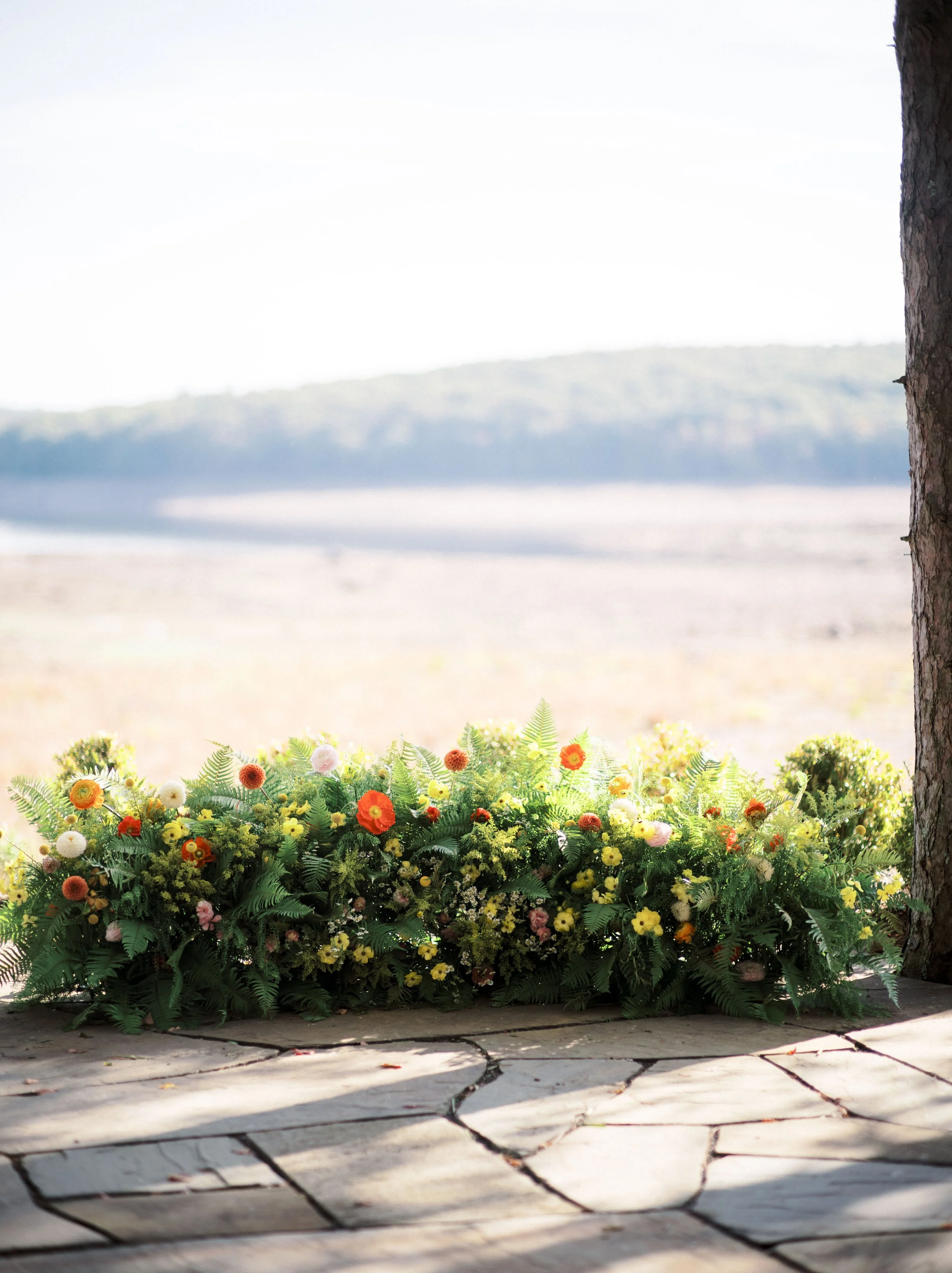 Lakeside Ceremony Floral Installation | Chatwal Lodge Catskills