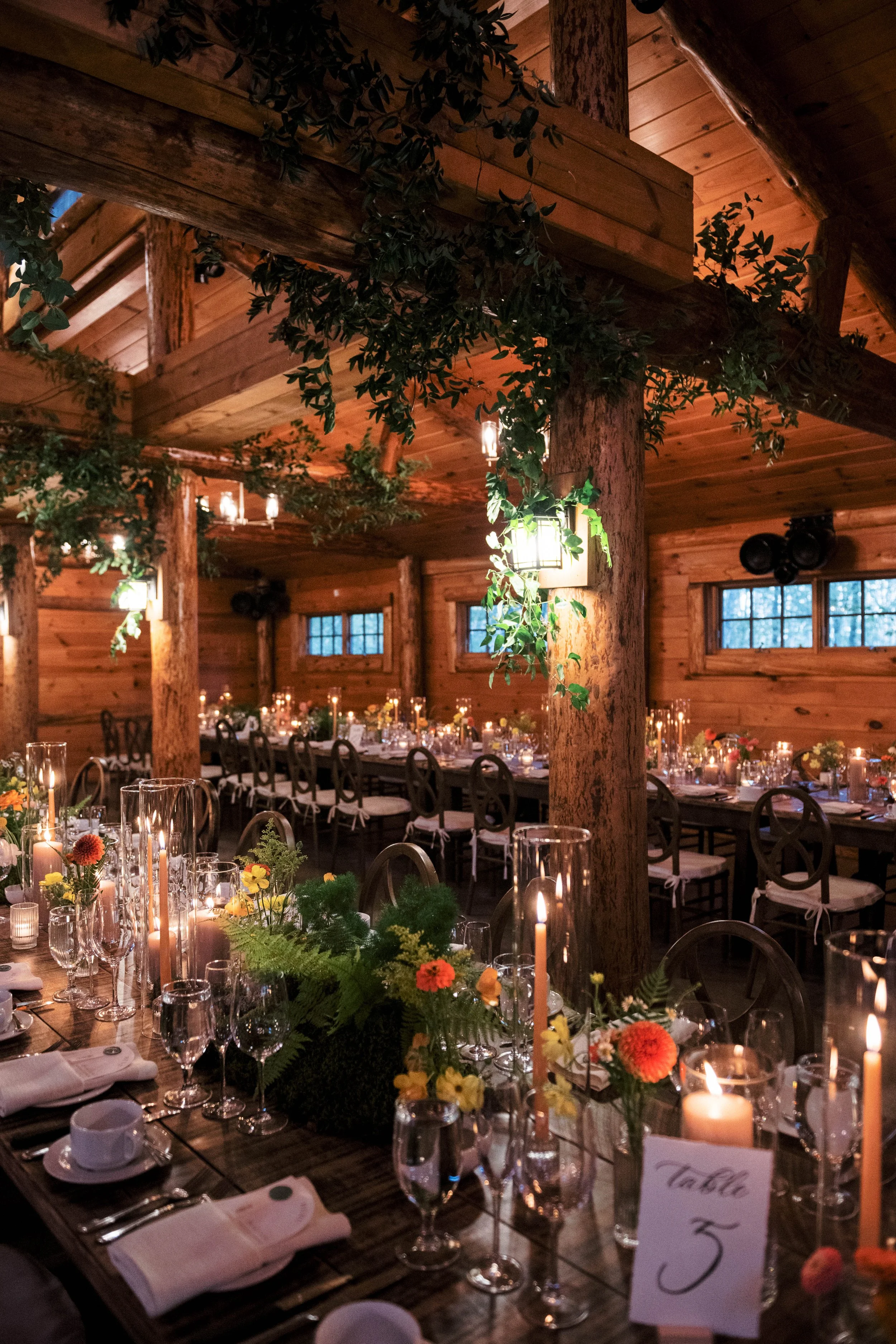 Reception Room with Greenery and Florals | Chatwal Lodge