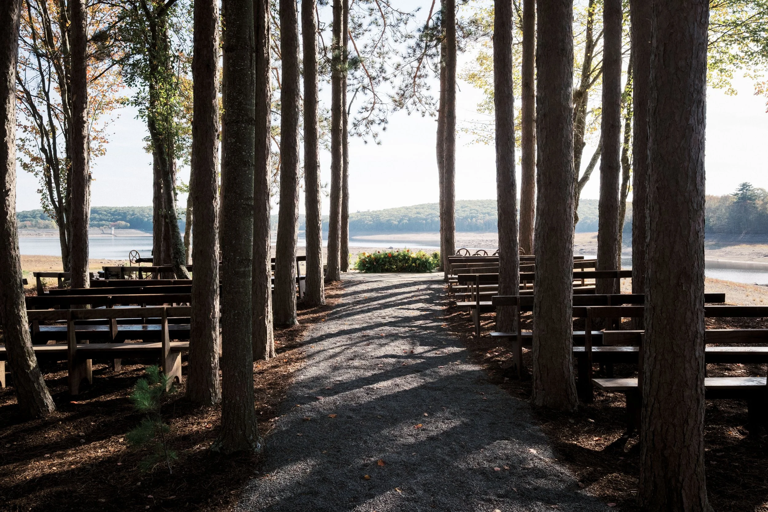 Lakeside Ceremony Trail at The Chatwal Lodge | Catskills Wedding