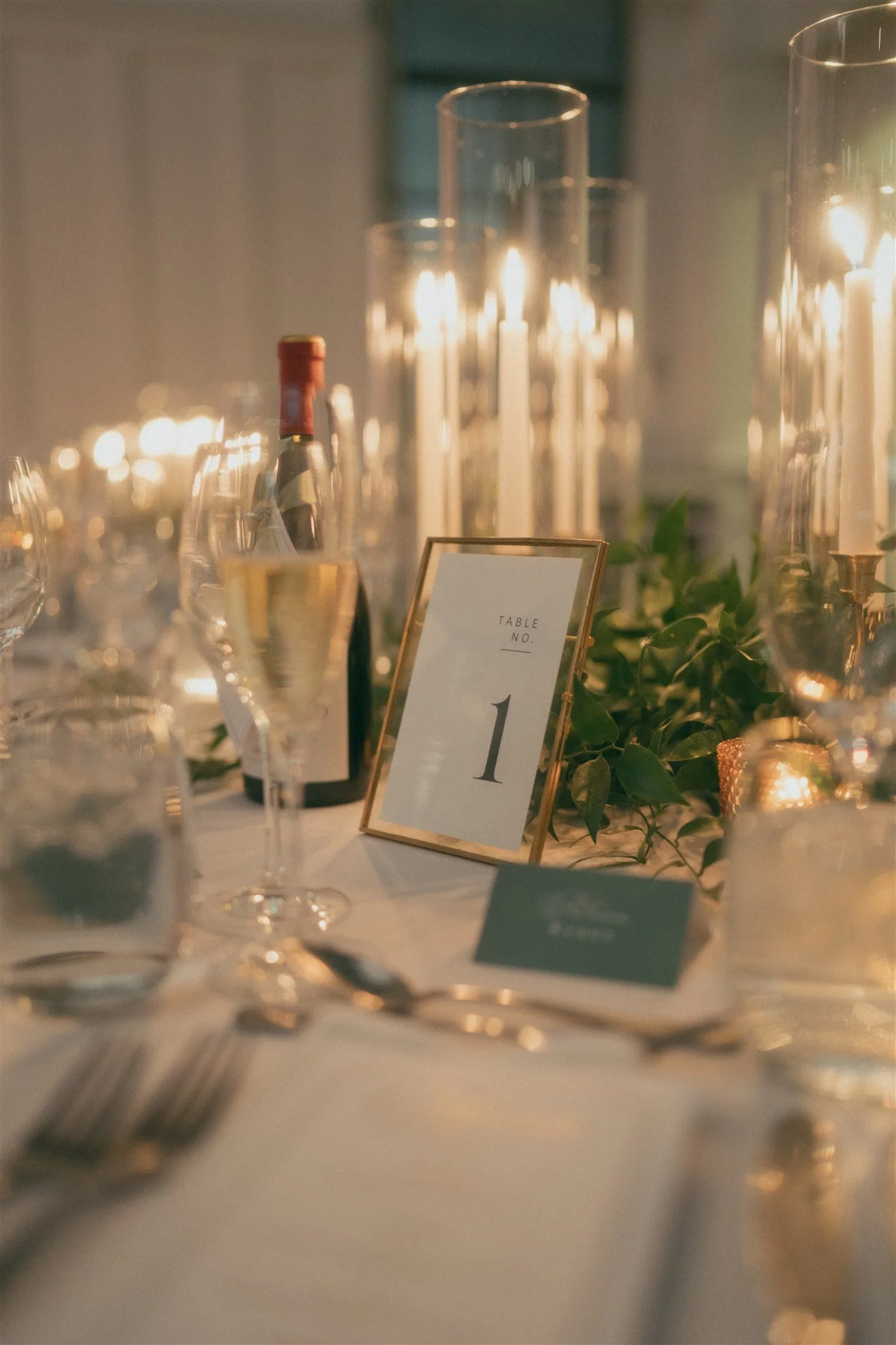 Candlelight Wedding Table Centerpiece Felina