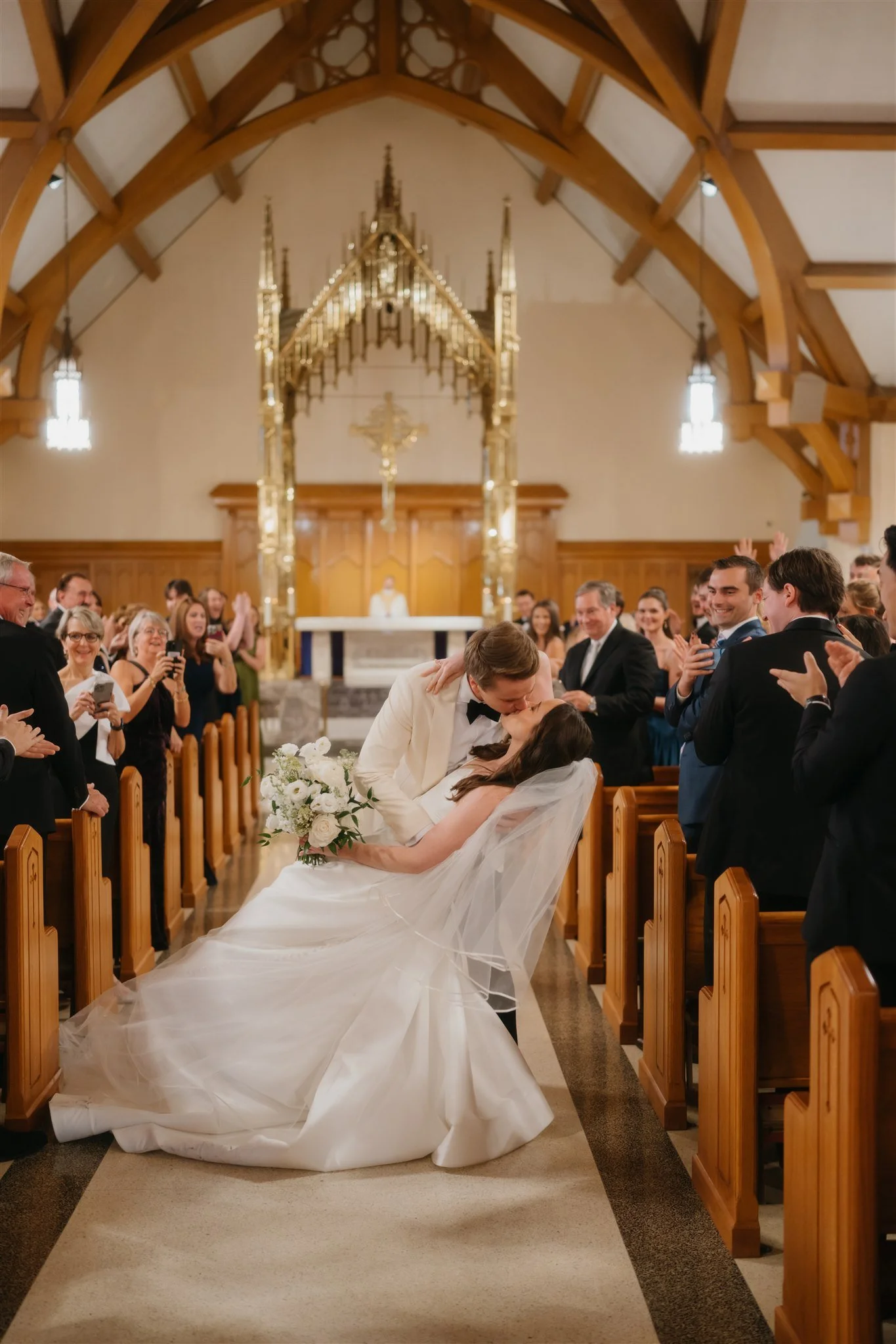 Church Wedding Kiss Ridgewood NJ
