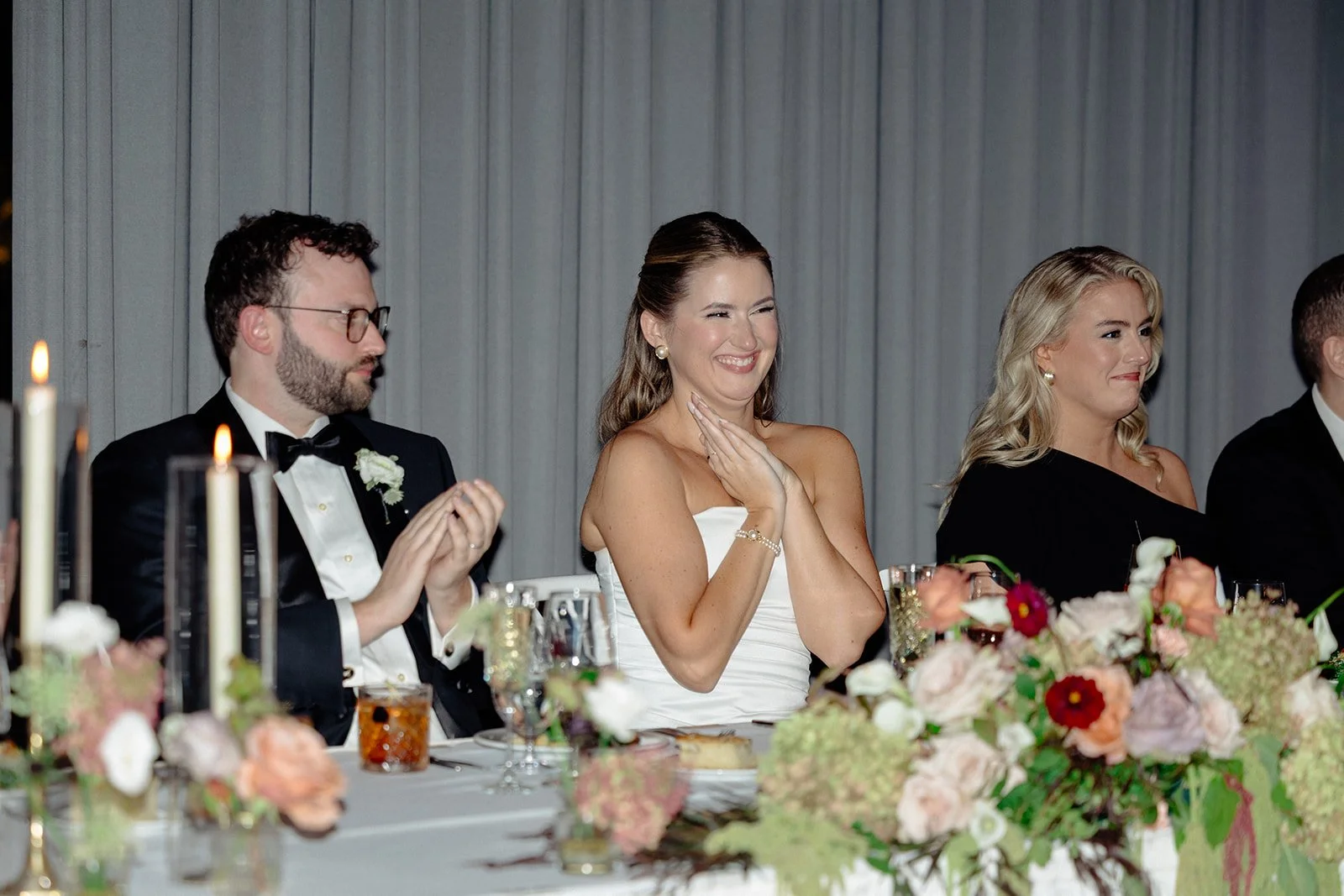 Bride and Groom at Head Table | Tilling House