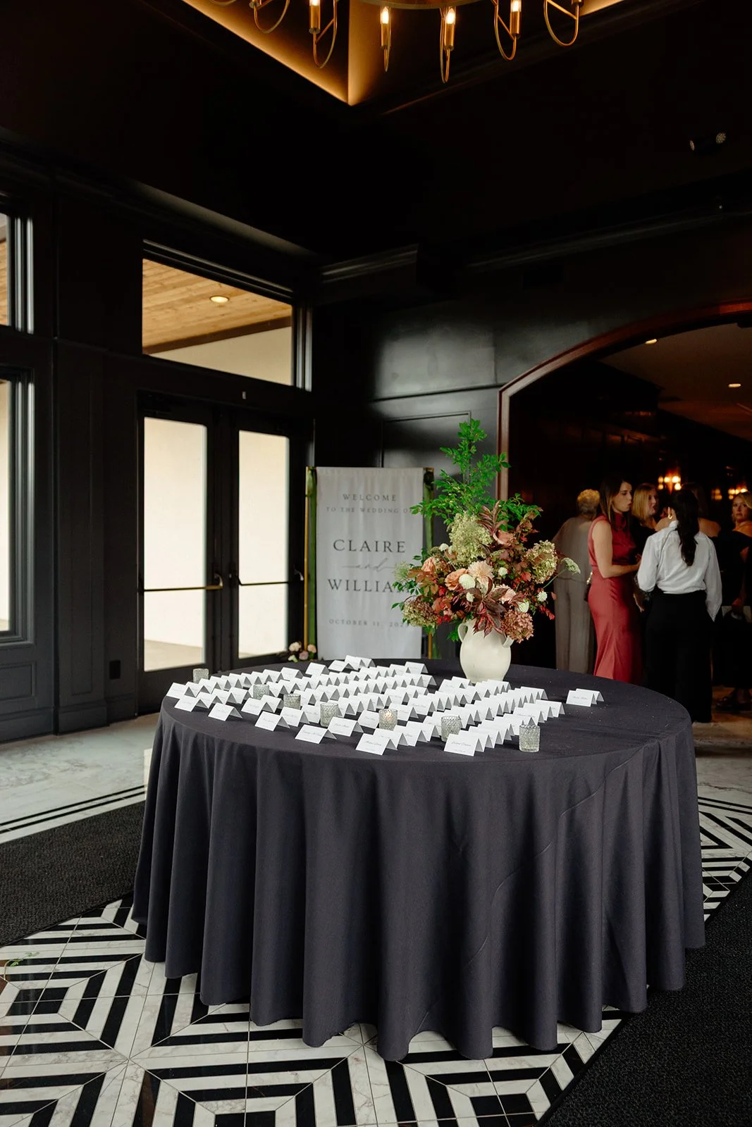 Seating Card Table Florals | Tilling House Wedding