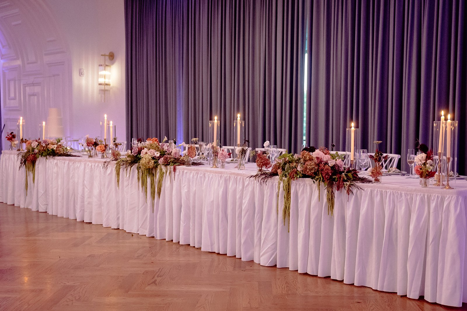 Head Table Centerpieces at Tilling House