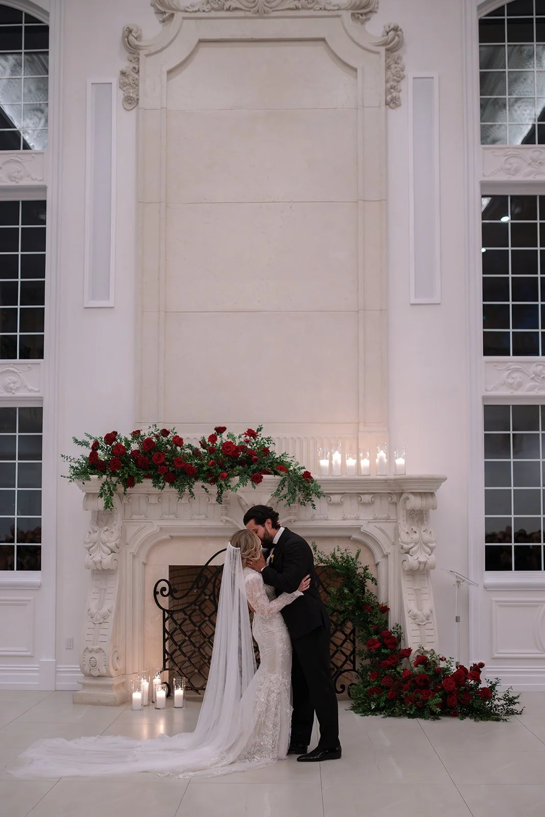 First Kiss at Florentine Gardens Wedding