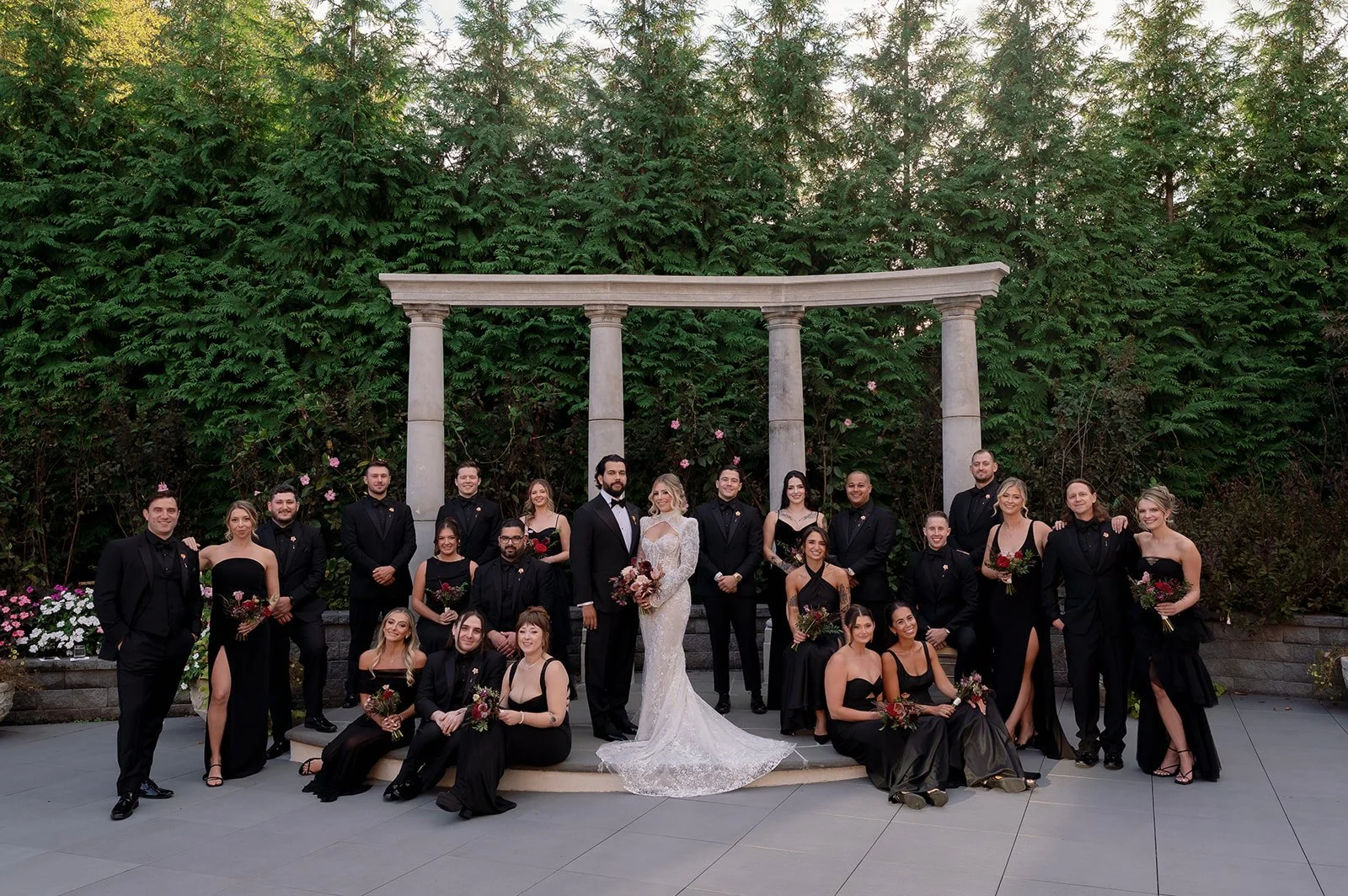 Wedding Party Portrait | Florentine Gardens Gardens