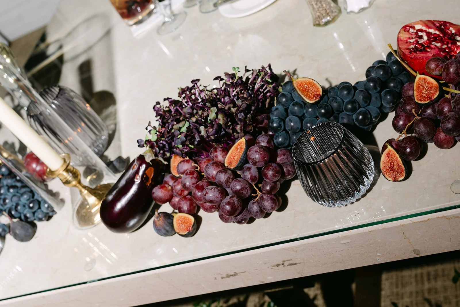 Moody Fruit Styling Detail | Florentine Gardens Wedding