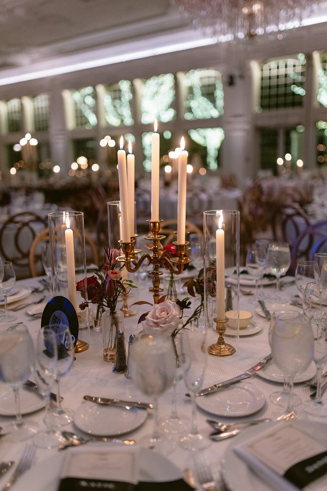 Round Table Centerpiece | Florentine Gardens Wedding
