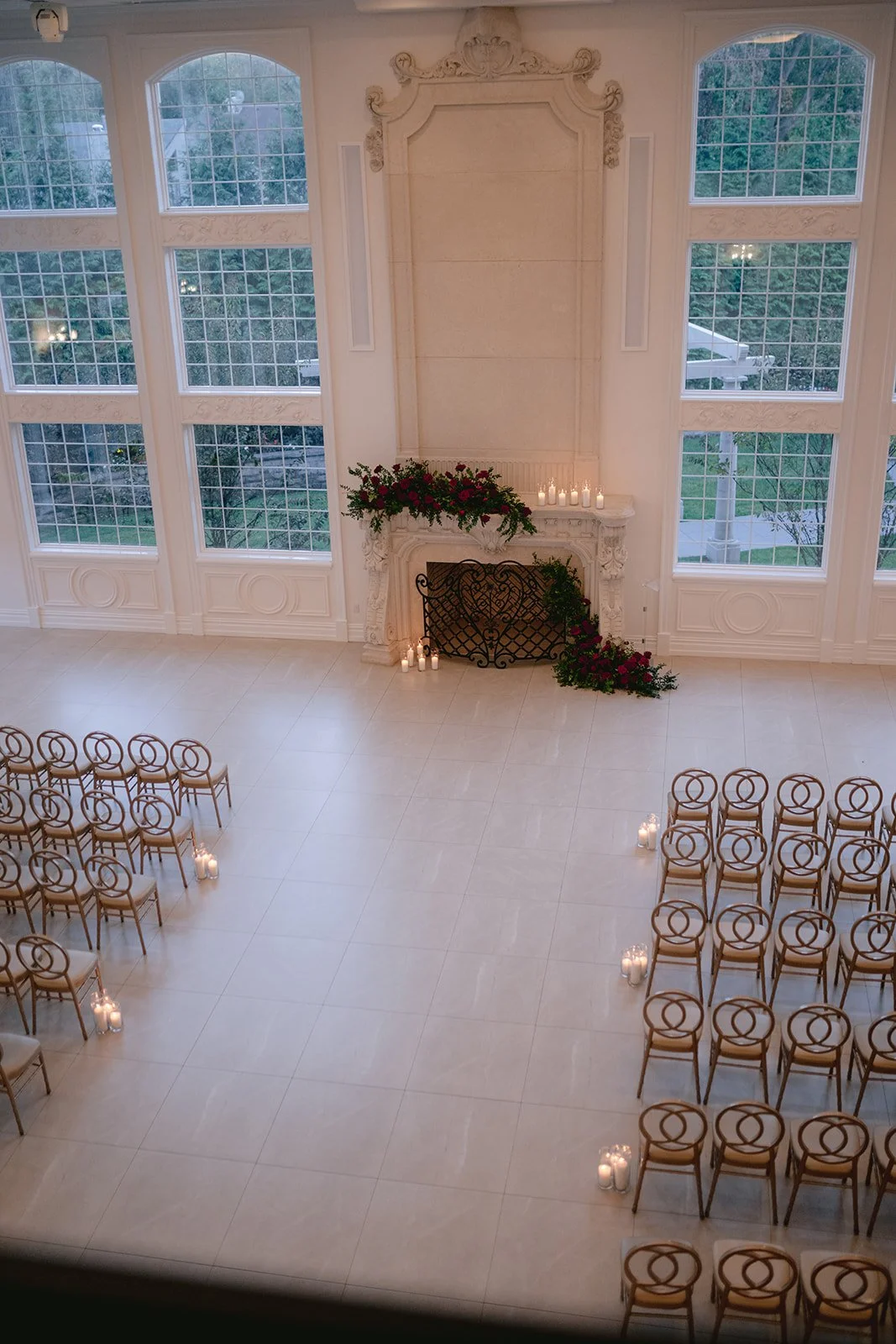 Aerial View of Ceremony Design | Florentine Gardens NJ