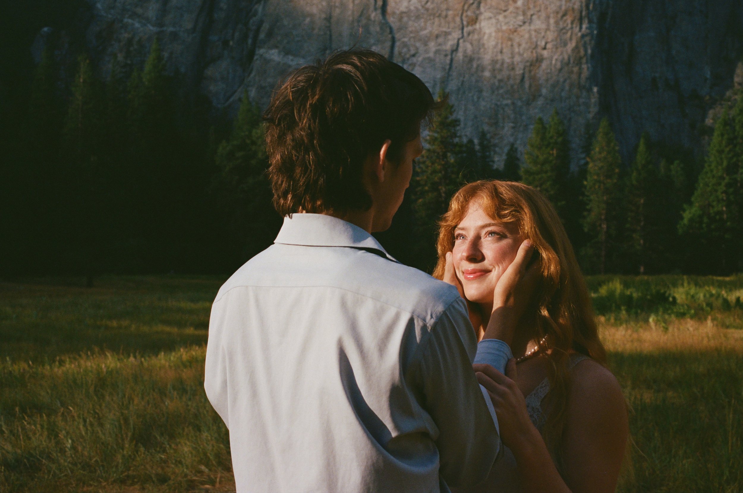 35mm film photo of couple in el cap meadows