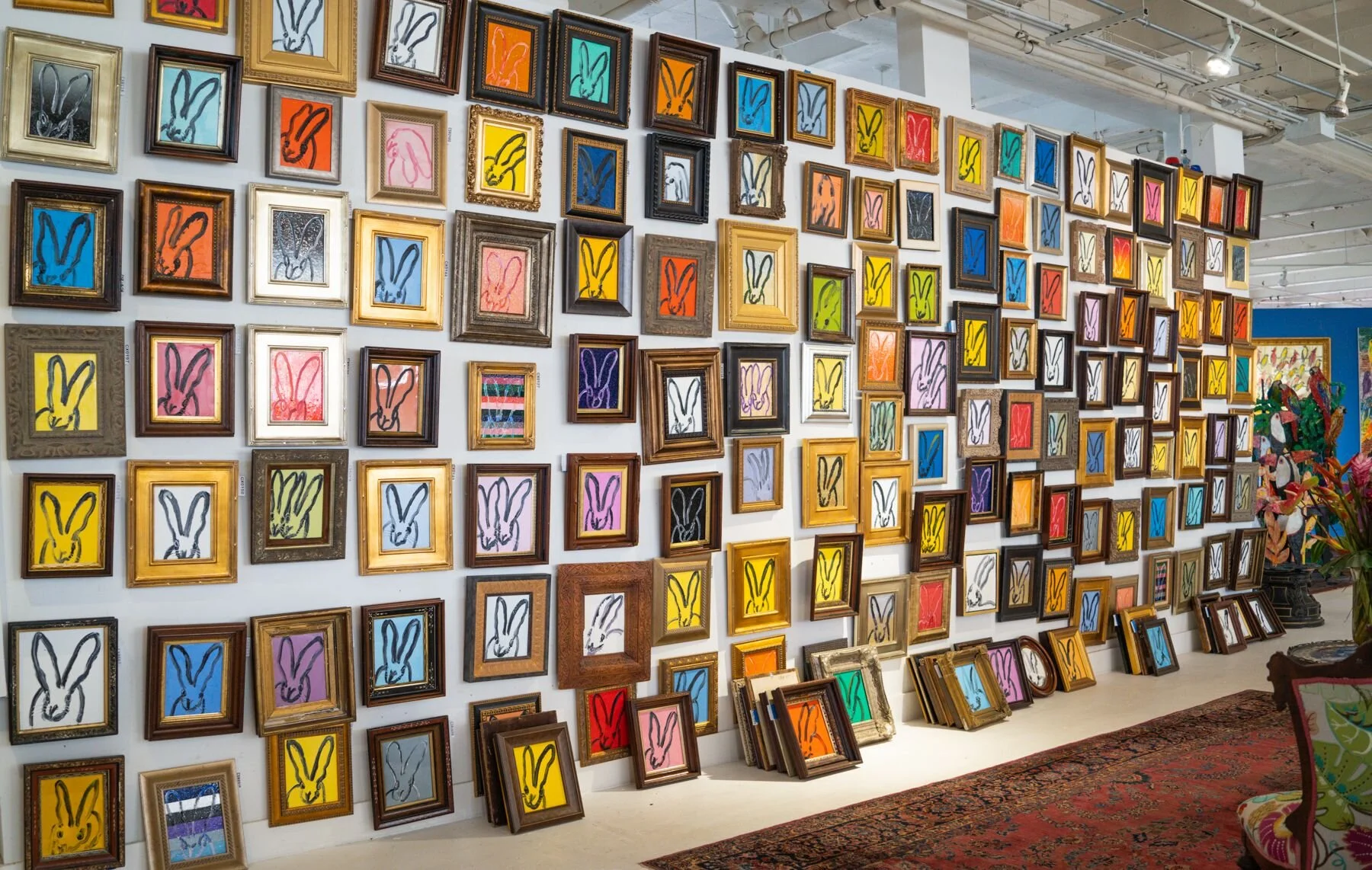 Hunt Slonem’s ‘BUNNY WALL’ 