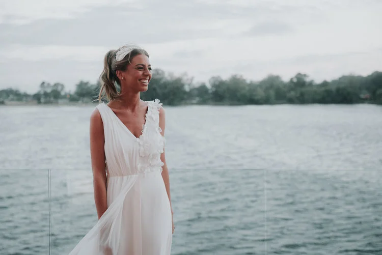 Agus Trapp y su vestido a medida.