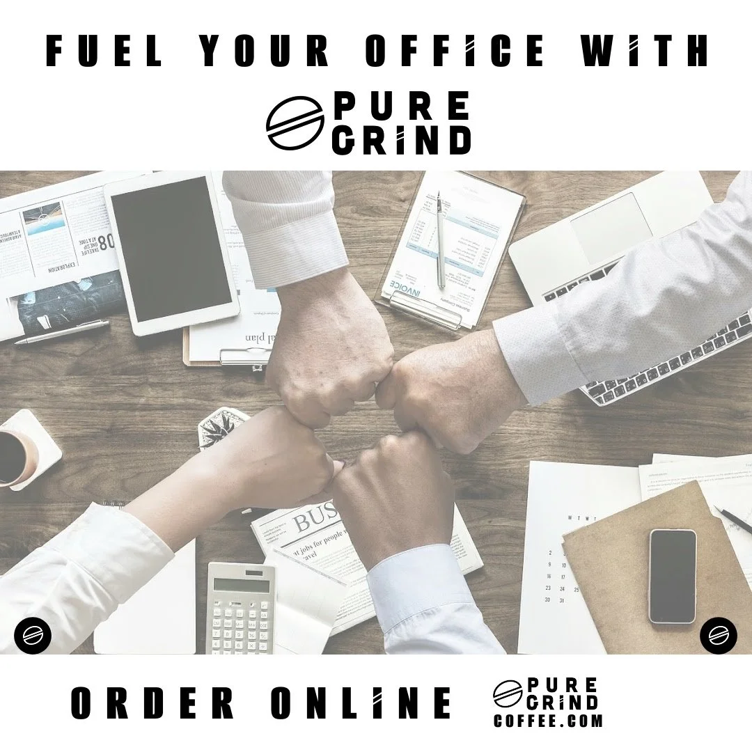 Office running on empty? Let Pure Grind deliver the fuel! ☕💼

From small teams to full crews, we&rsquo;ve got the perfect office coffee order to keep everyone moving.

Ready to power up your workplace?

#puregrindcoffee #bethehero #corporatecoffeede