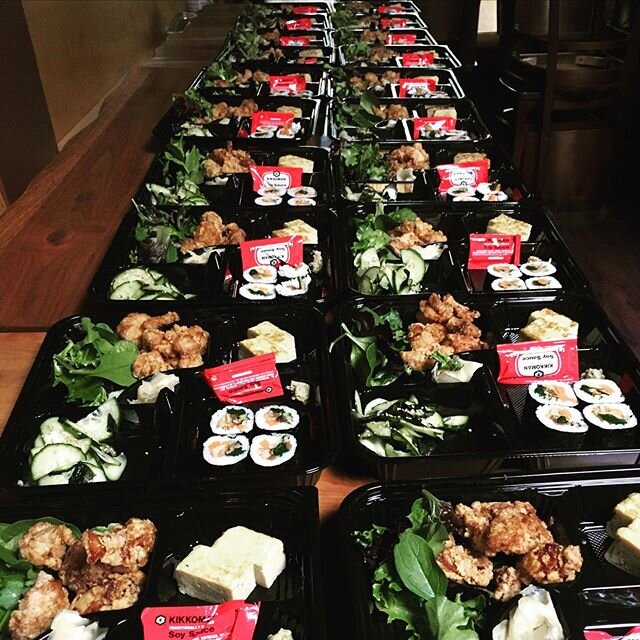 Just a few more things to stuff into these bentos before we can send them off to Harborview to help feed these amazing people! It&rsquo;s a very tiny way to say thank you, but we&rsquo;re grateful we can. If you&rsquo;re looking to help feed these ro