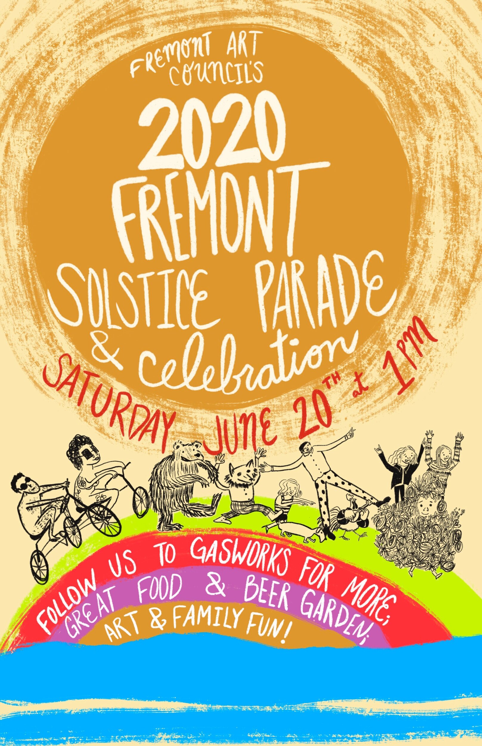 Fremont Solstice Parade poster submission, 2020