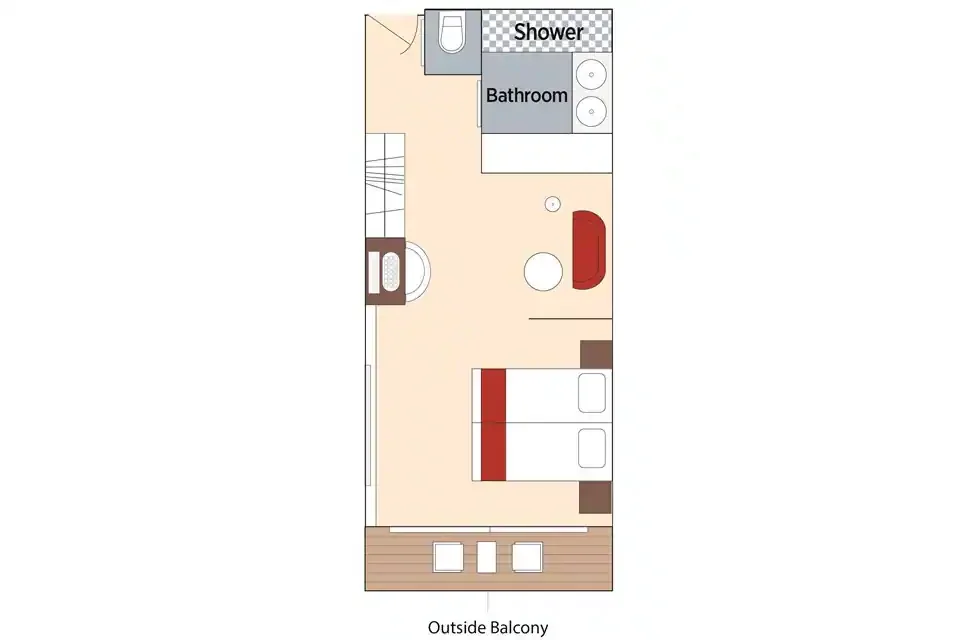 Outside Balcony Suite Floor Plan.webp